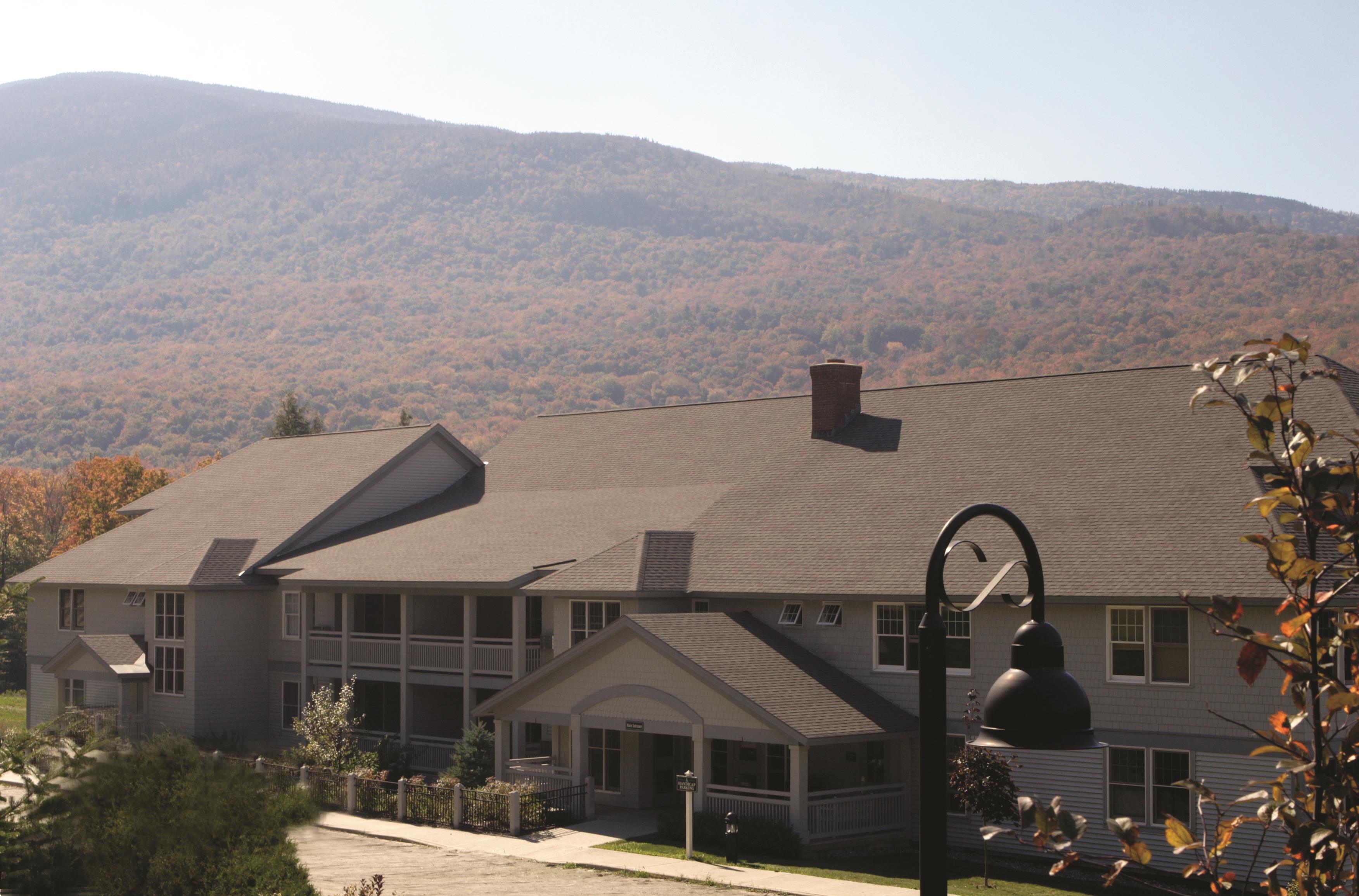 Exterior of Club Wyndham Smugglers' Notch Vermont hotel in Smugglers Notch, Vermont