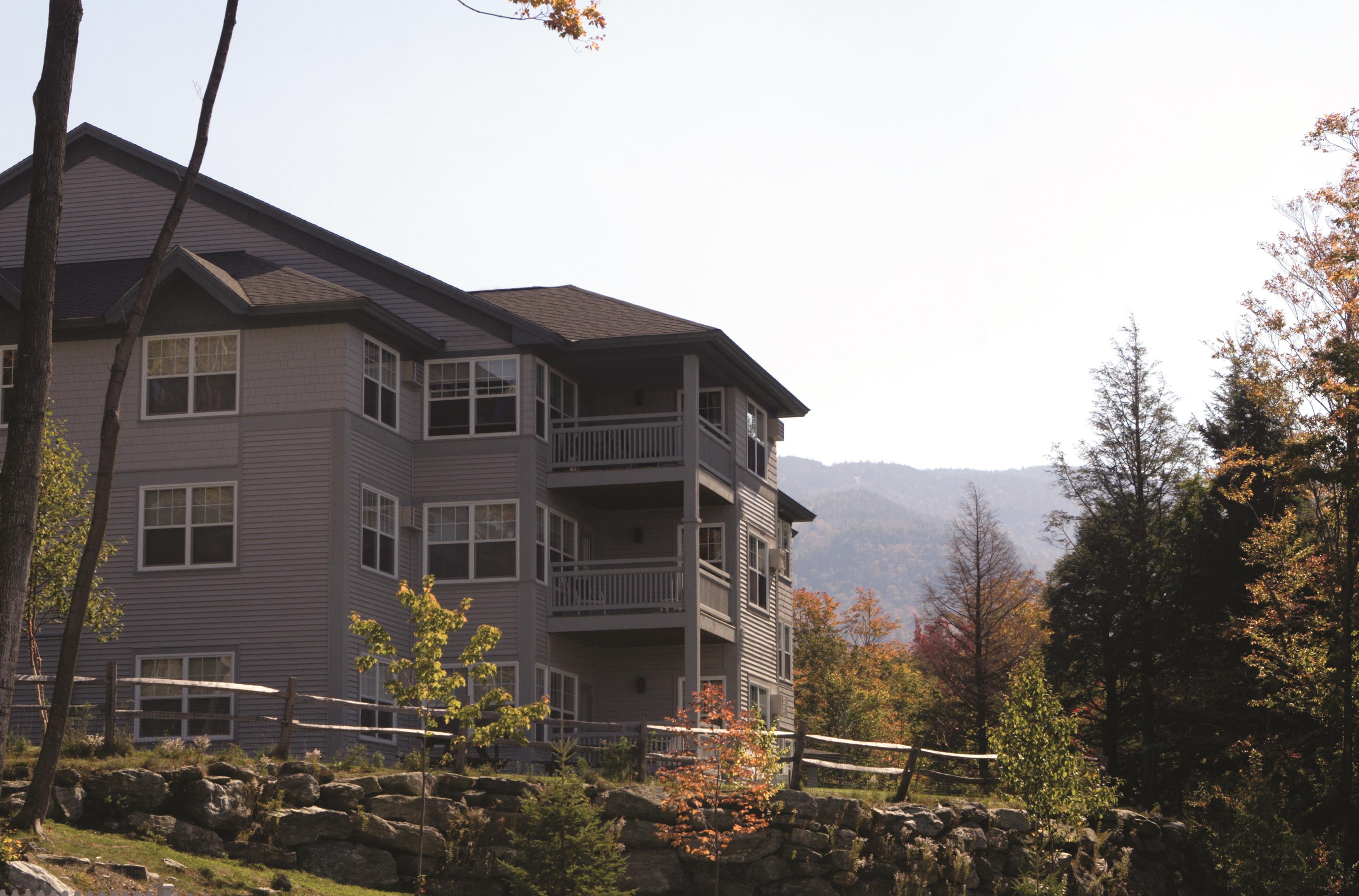 Exterior of Club Wyndham Smugglers' Notch Vermont hotel in Smugglers Notch, Vermont