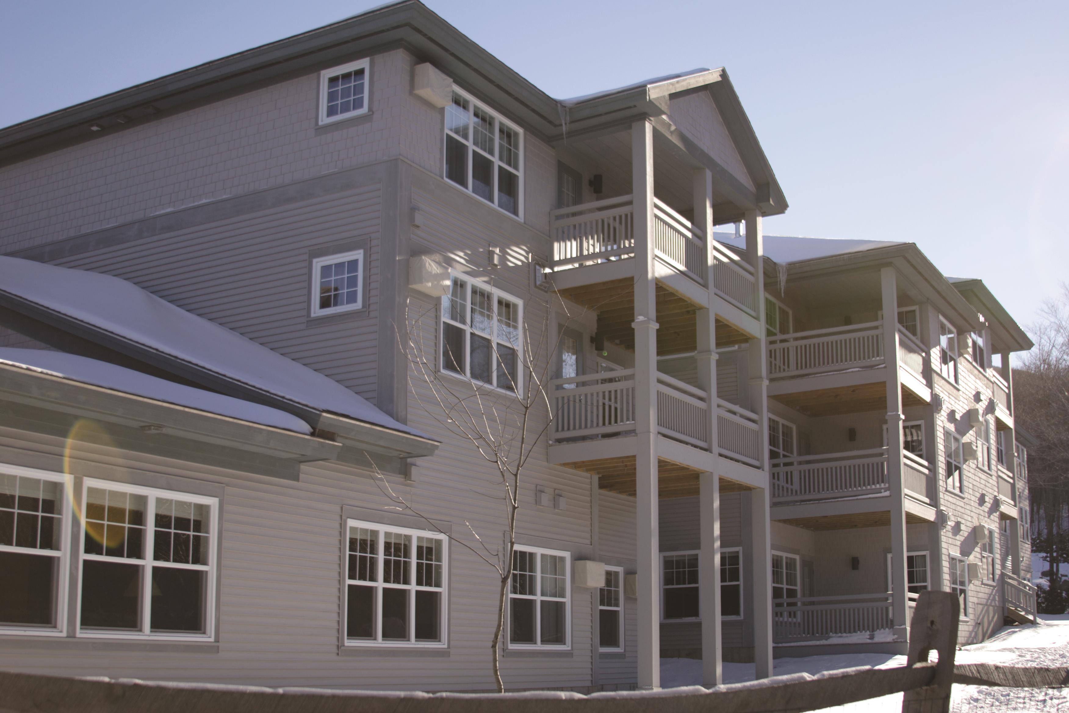 Exterior of Club Wyndham Smugglers' Notch Vermont hotel in Smugglers Notch, Vermont