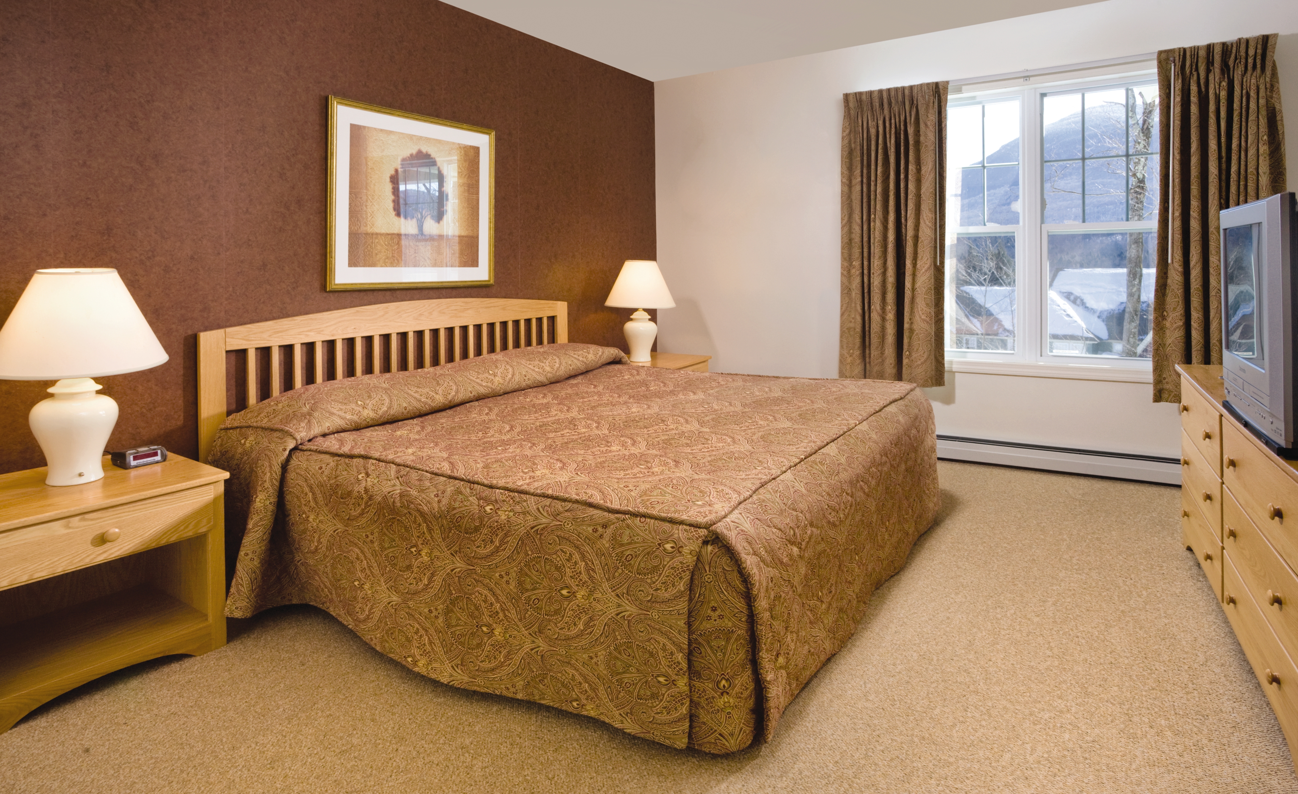 Guest room at the Club Wyndham Smugglers' Notch Vermont in Smugglers Notch, Vermont