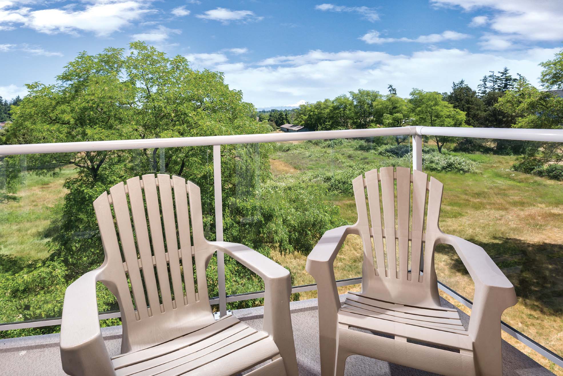 Guest room balcony at WorldMark Blaine in Birch Bay, Washington
