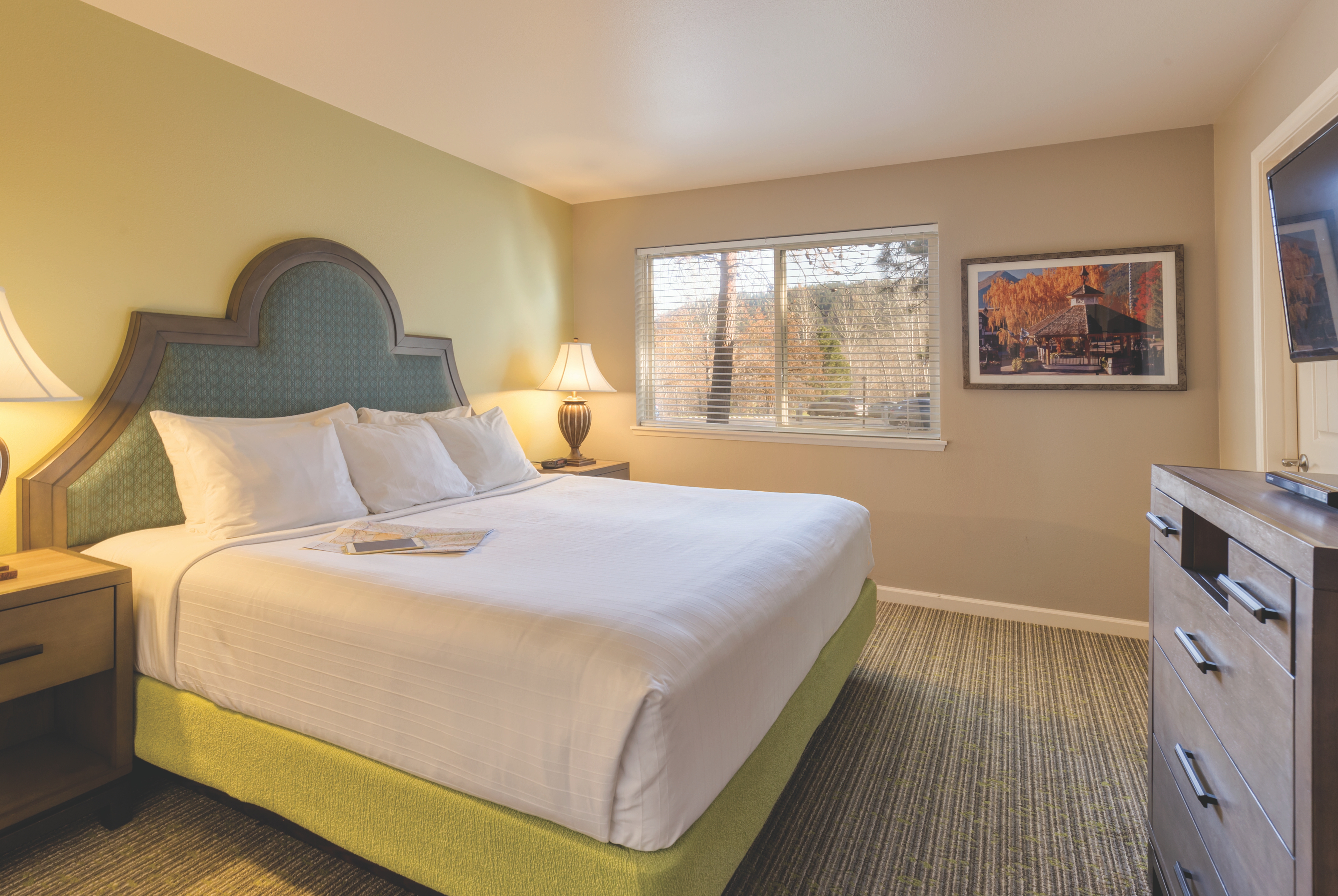 Guest room at the WorldMark Leavenworth in Leavenworth, Washington