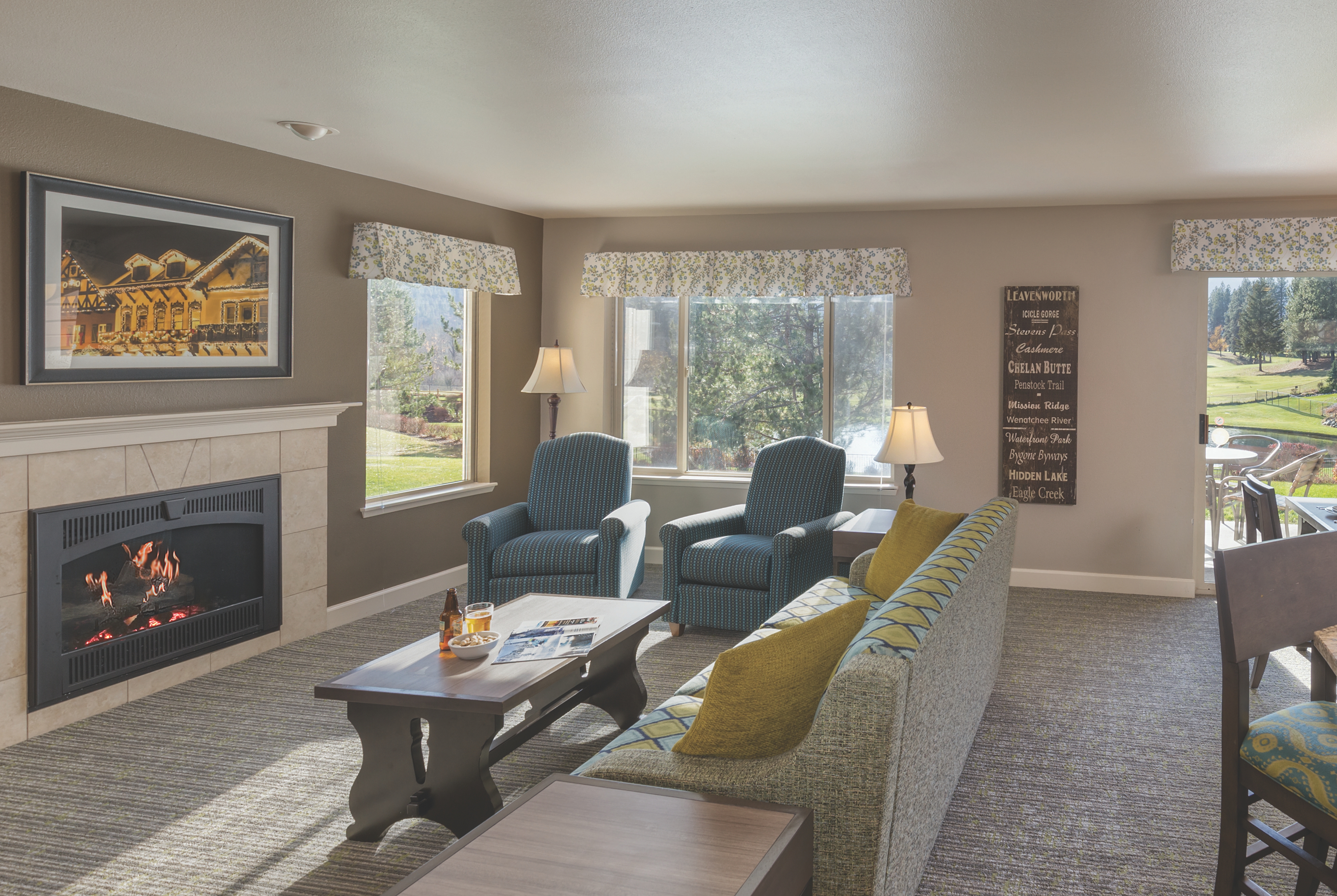 Guest room at the WorldMark Leavenworth in Leavenworth, Washington