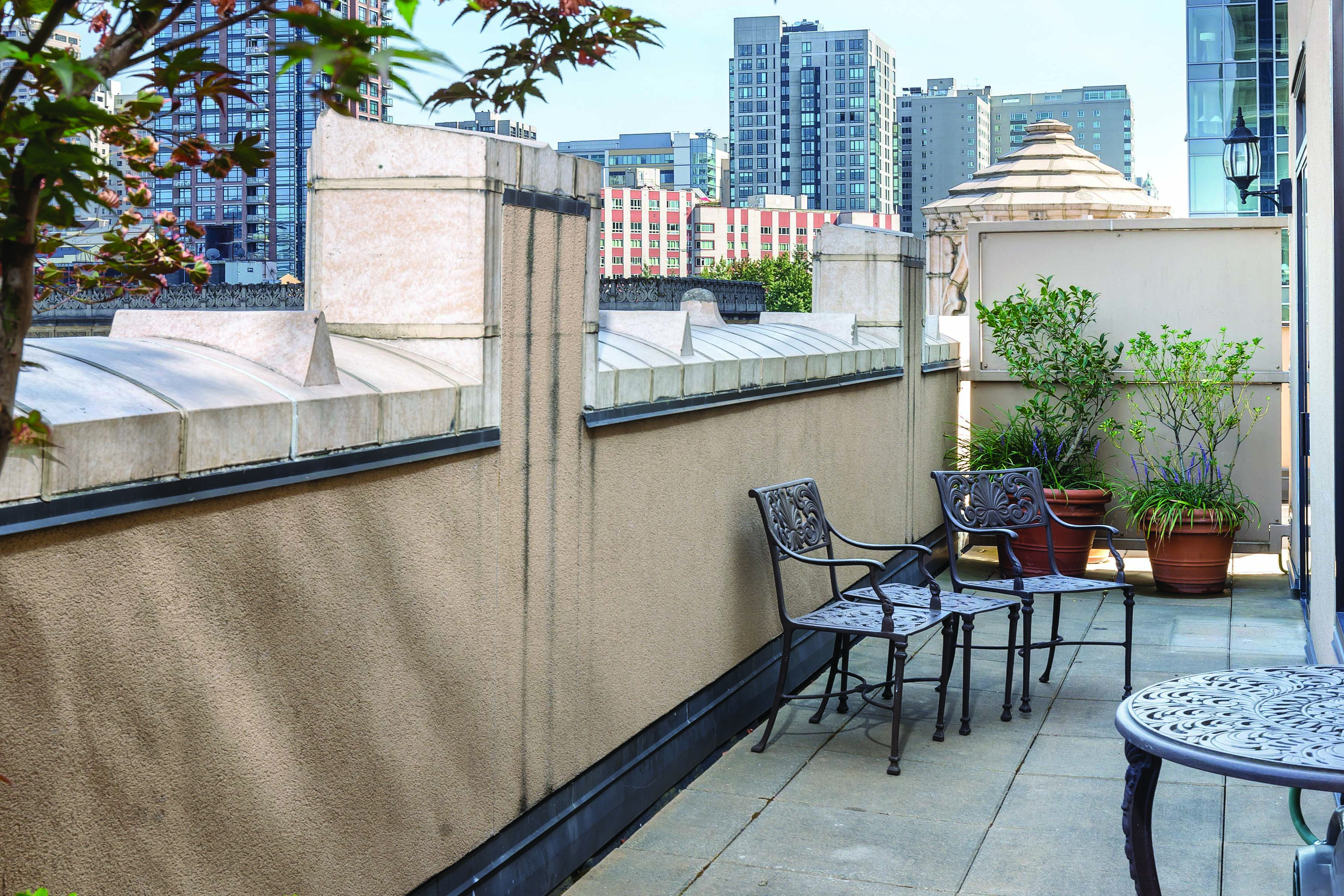 Guest room patio at the WorldMark Seattle - The Camlin in Seattle, Washington