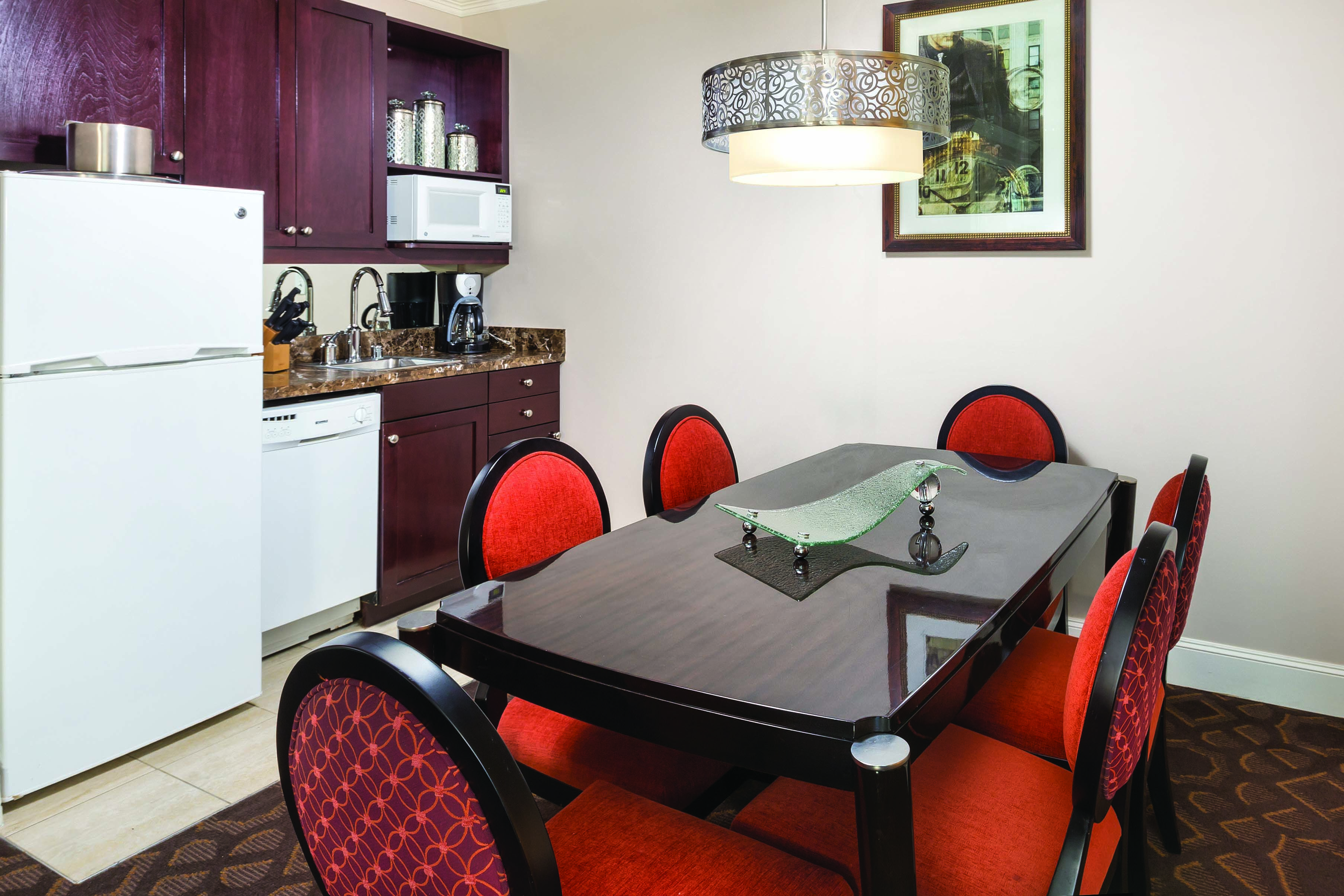 Guest room kitchen at WorldMark Seattle - The Camlin in Seattle, Washington