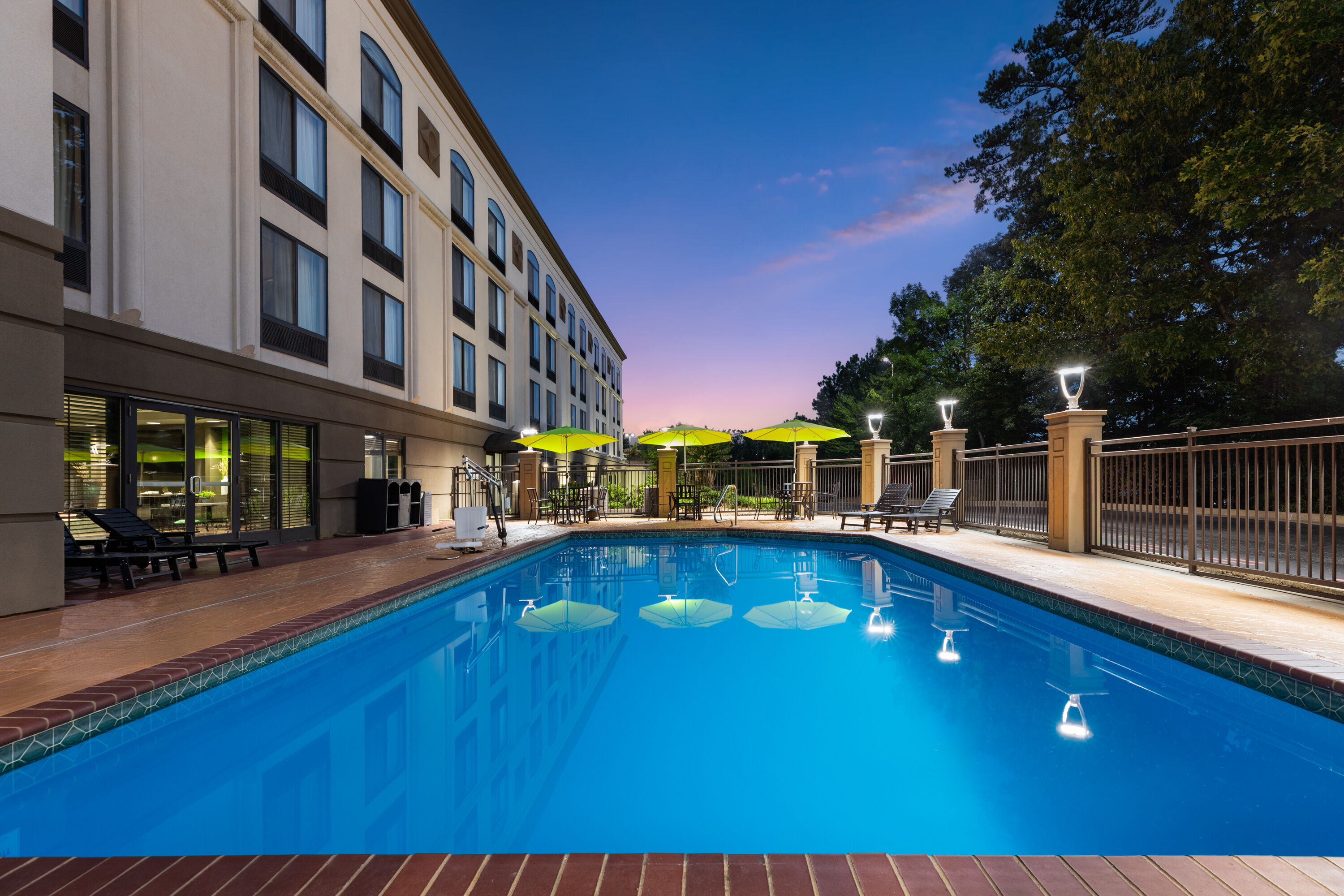 Pool night image at the Wingate by Wyndham Little Rock in Little Rock, Arkansas
