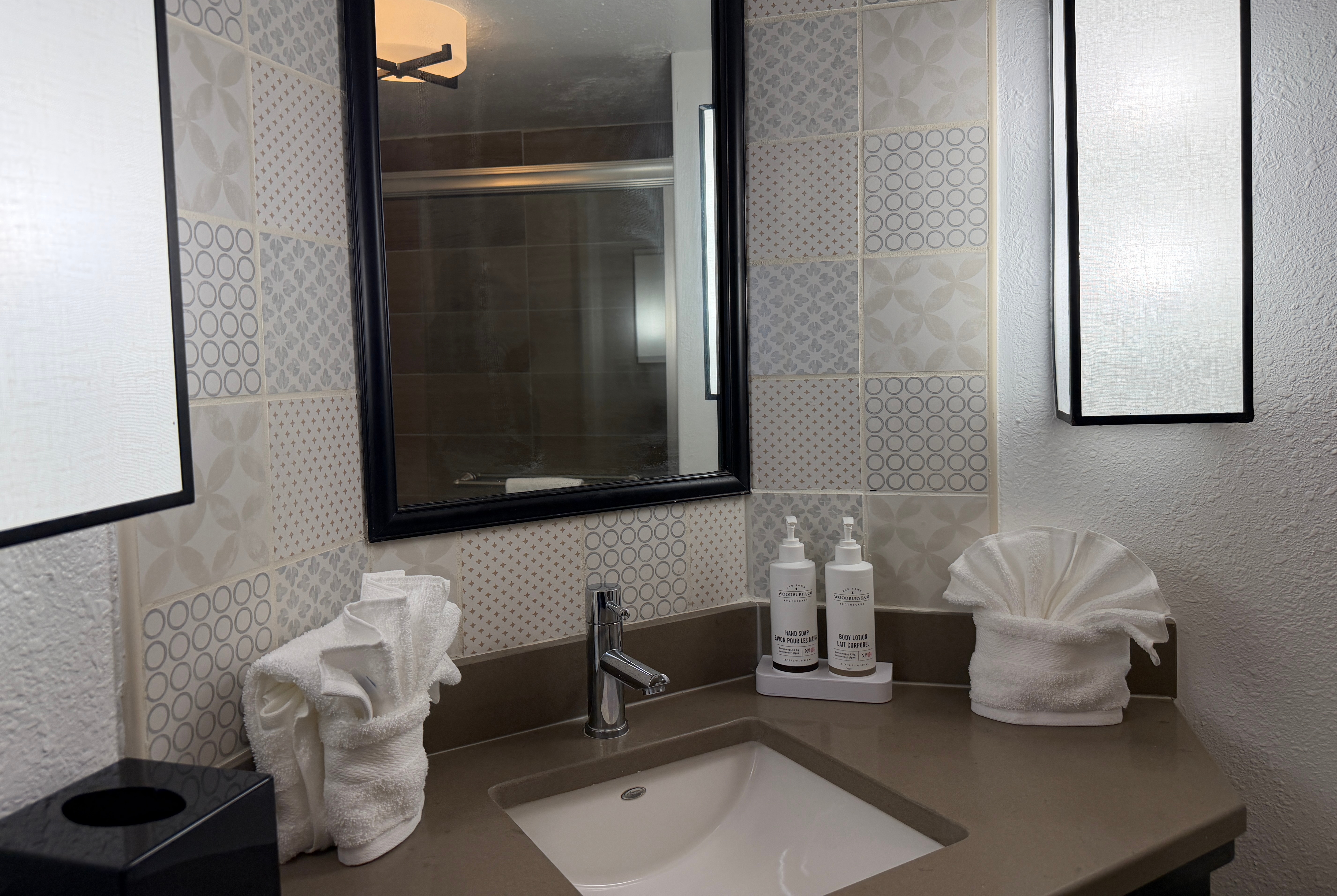 Guest room bath at the Wingate by Wyndham Jacksonville FL in Jacksonville, Florida