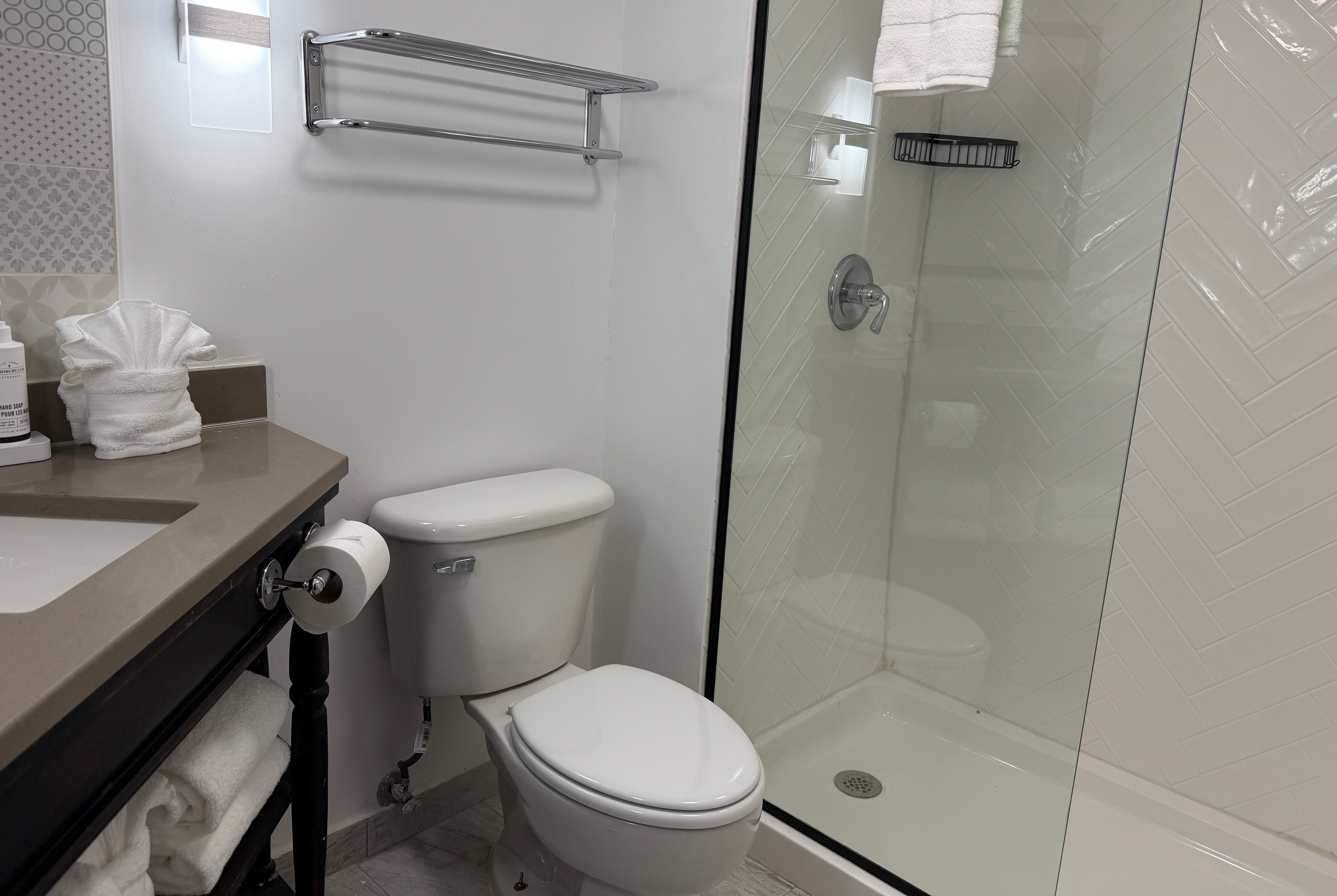 Guest room bath at the Wingate by Wyndham Jacksonville FL in Jacksonville, Florida