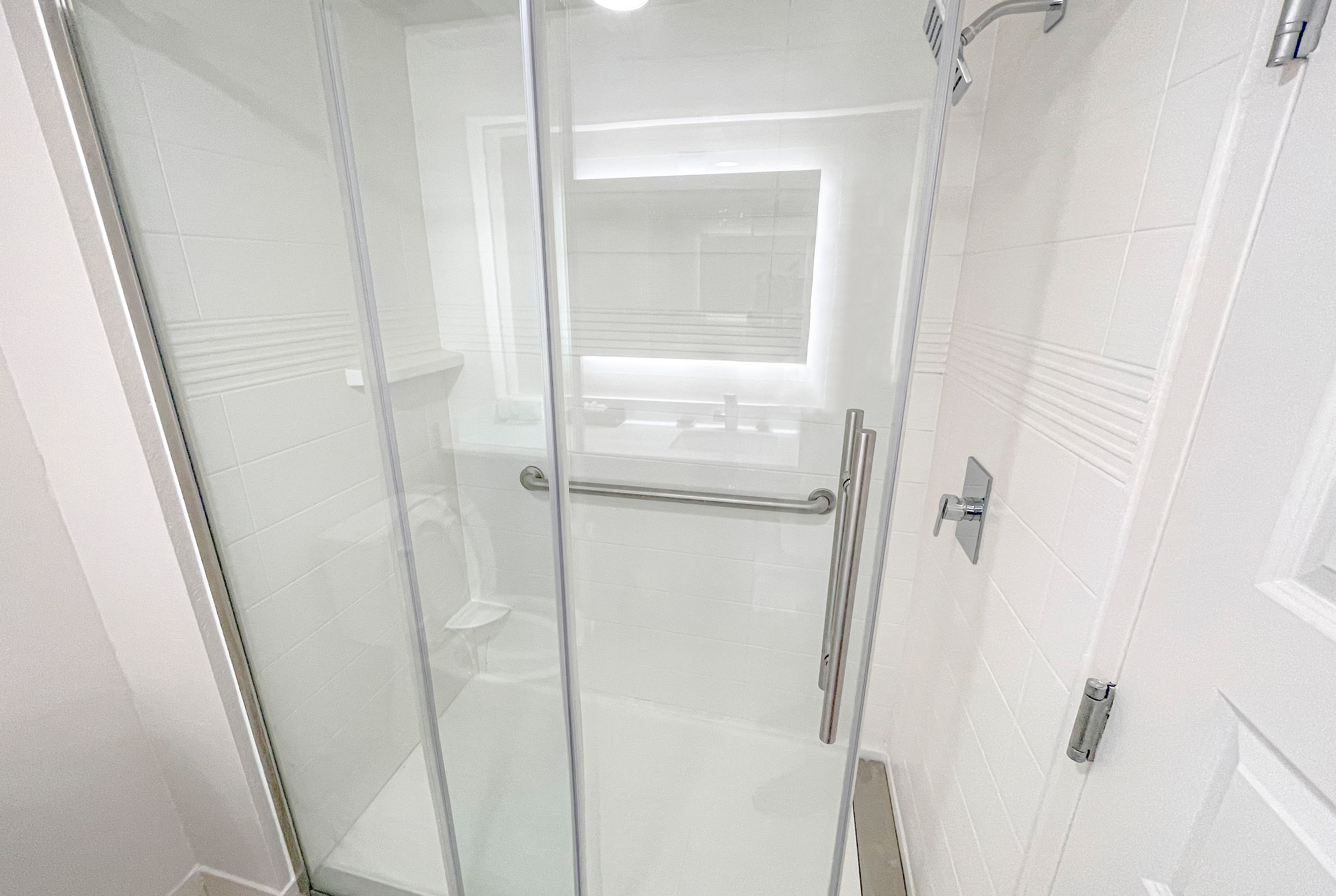 Guest room bath at the Wingate by Wyndham Panama City Area Lynn Haven in Lynn Haven, Florida