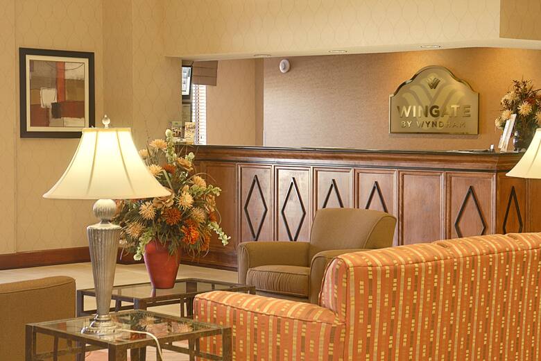 Wingate by Wyndham Warner Robins hotel lobby in Warner Robins, Georgia