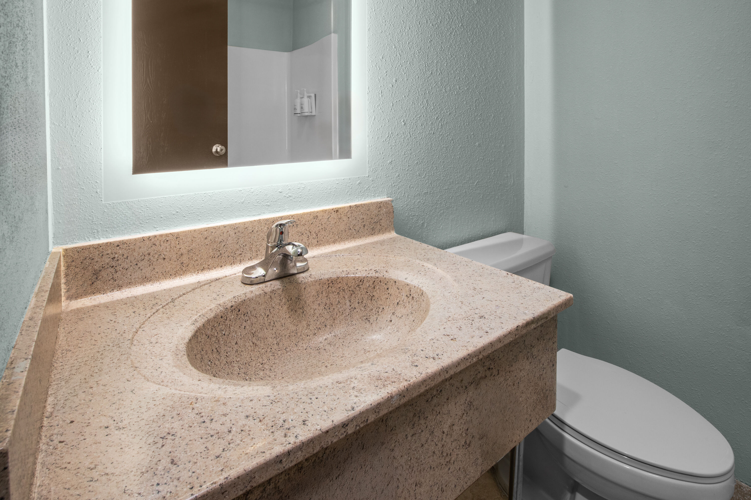 Guest room bath at the Wingate by Wyndham Livonia in Livonia, Michigan