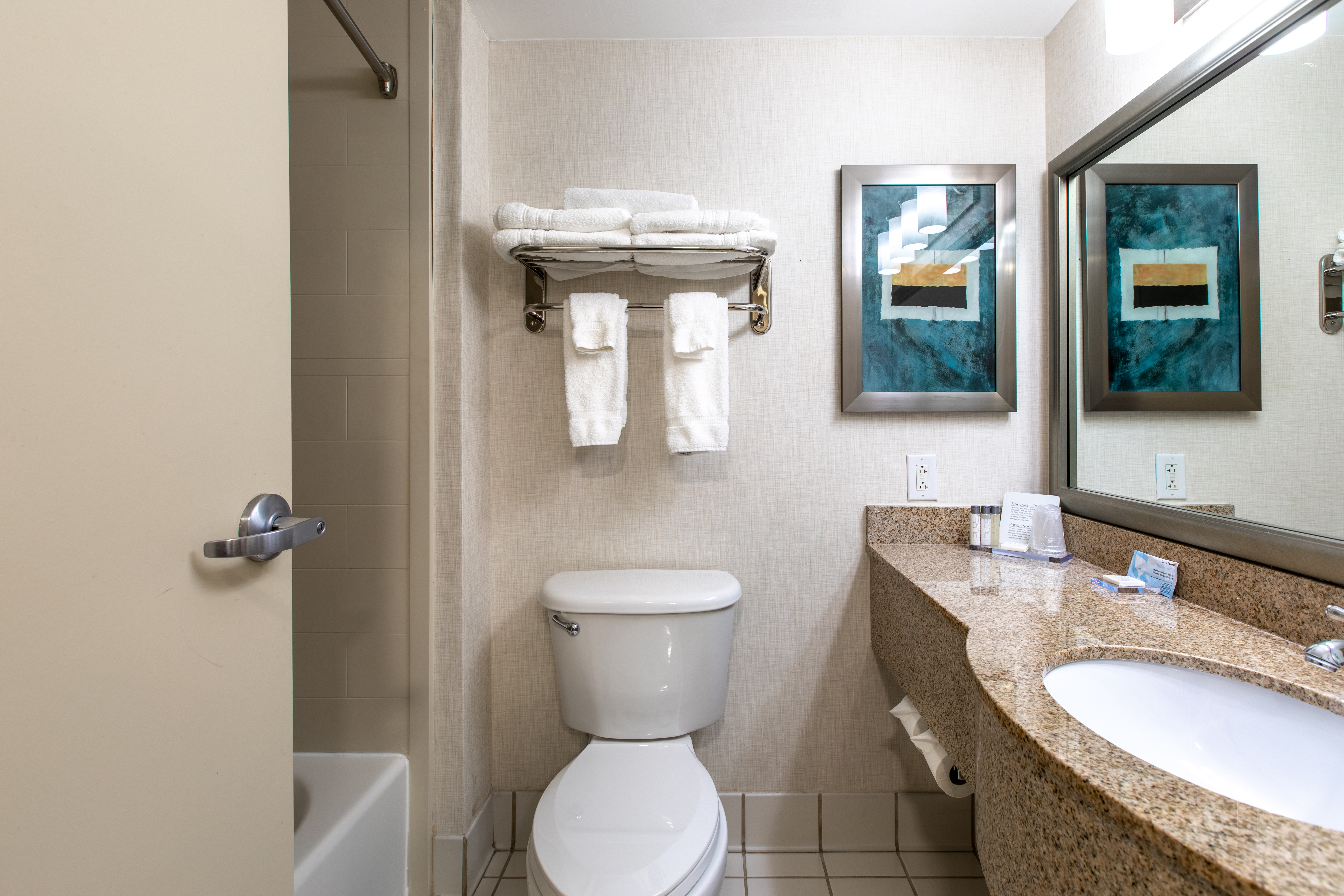 Guest room bath at the Wingate by Wyndham Charlotte Speedway/Concord in Concord, North Carolina