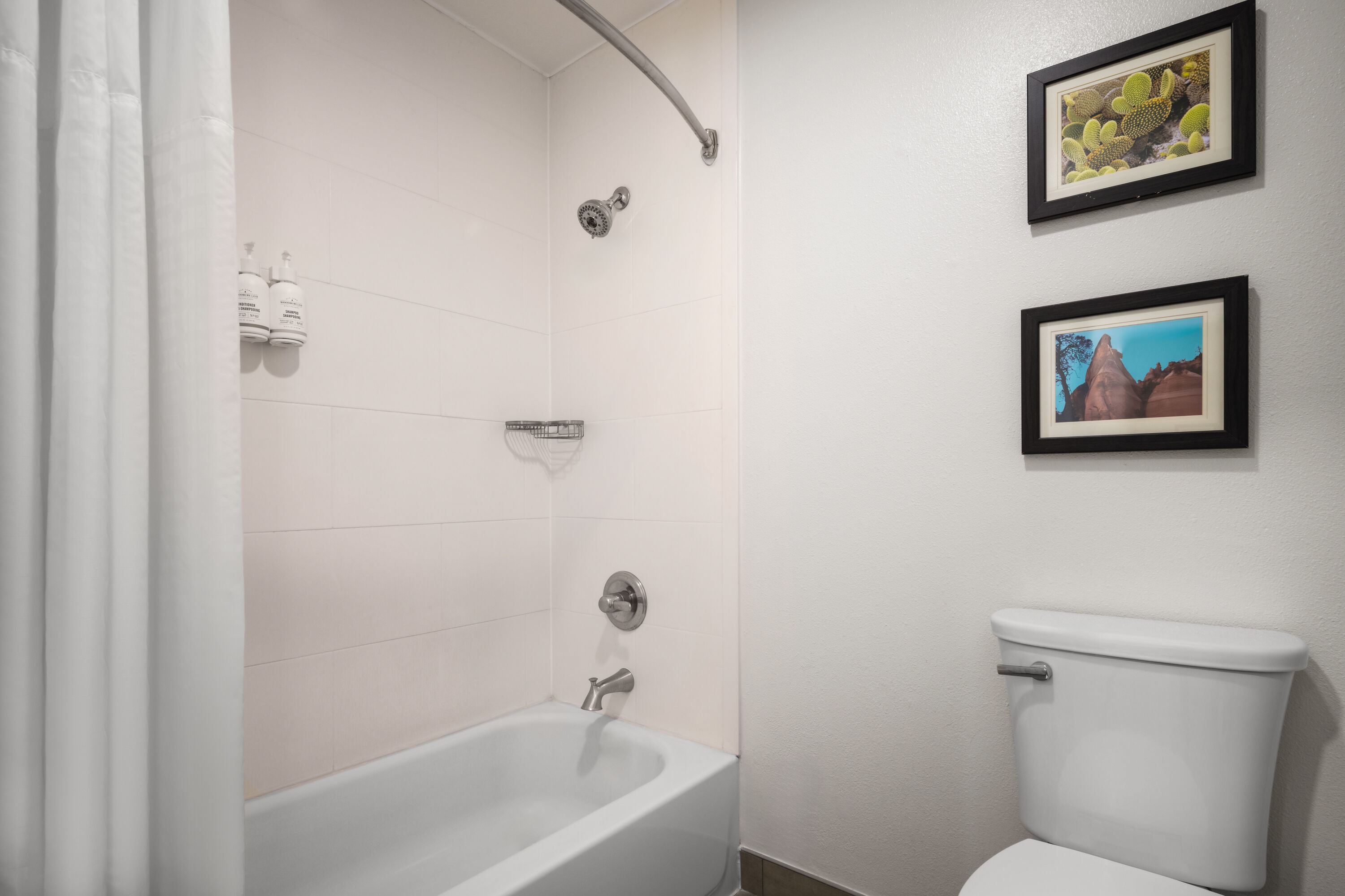 Guest room bath at the Wingate by Wyndham Los Alamos in Los Alamos, New Mexico