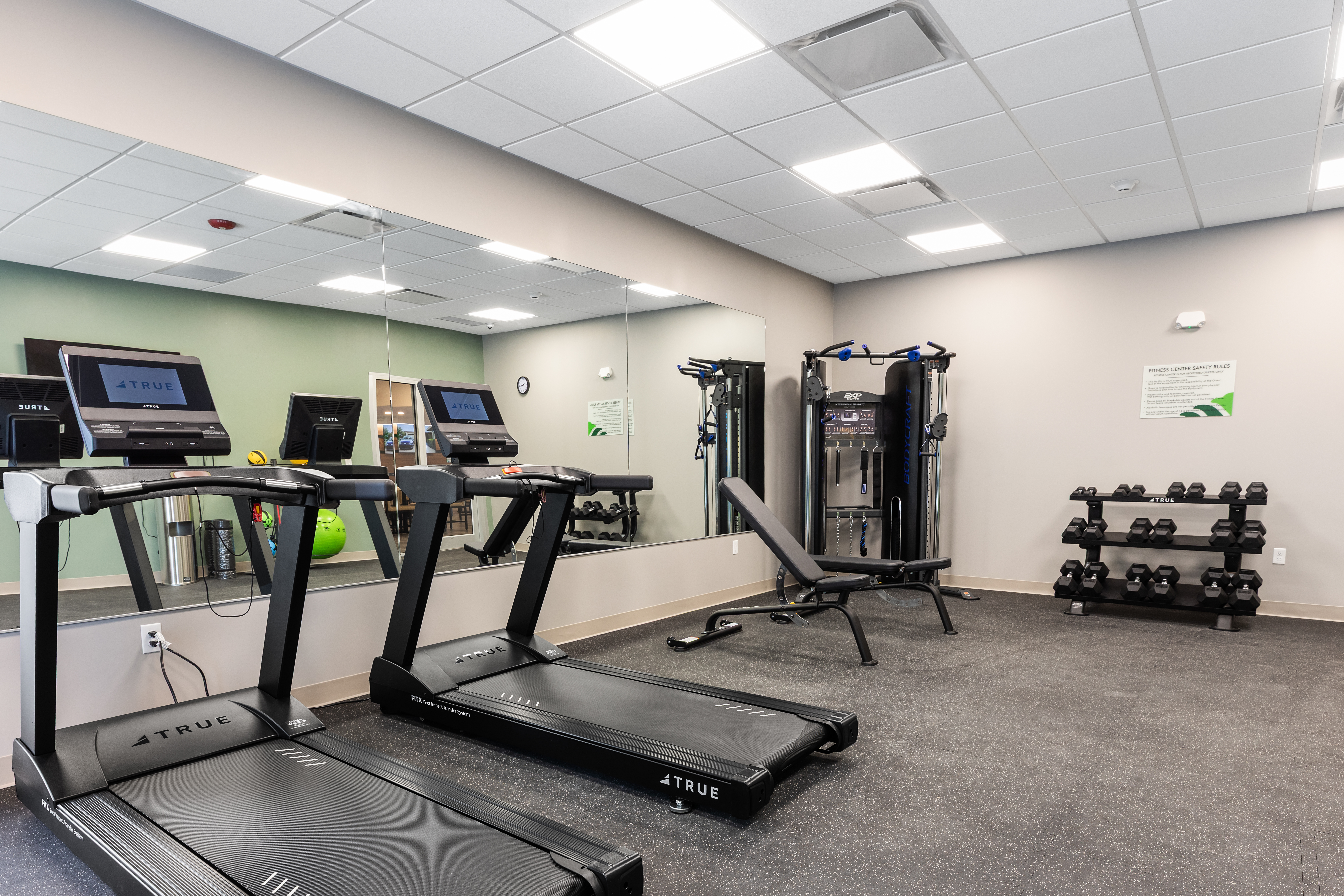 Fitness room at Wingate by Wyndham Geneva at SPIRE Academy in Geneva, Ohio