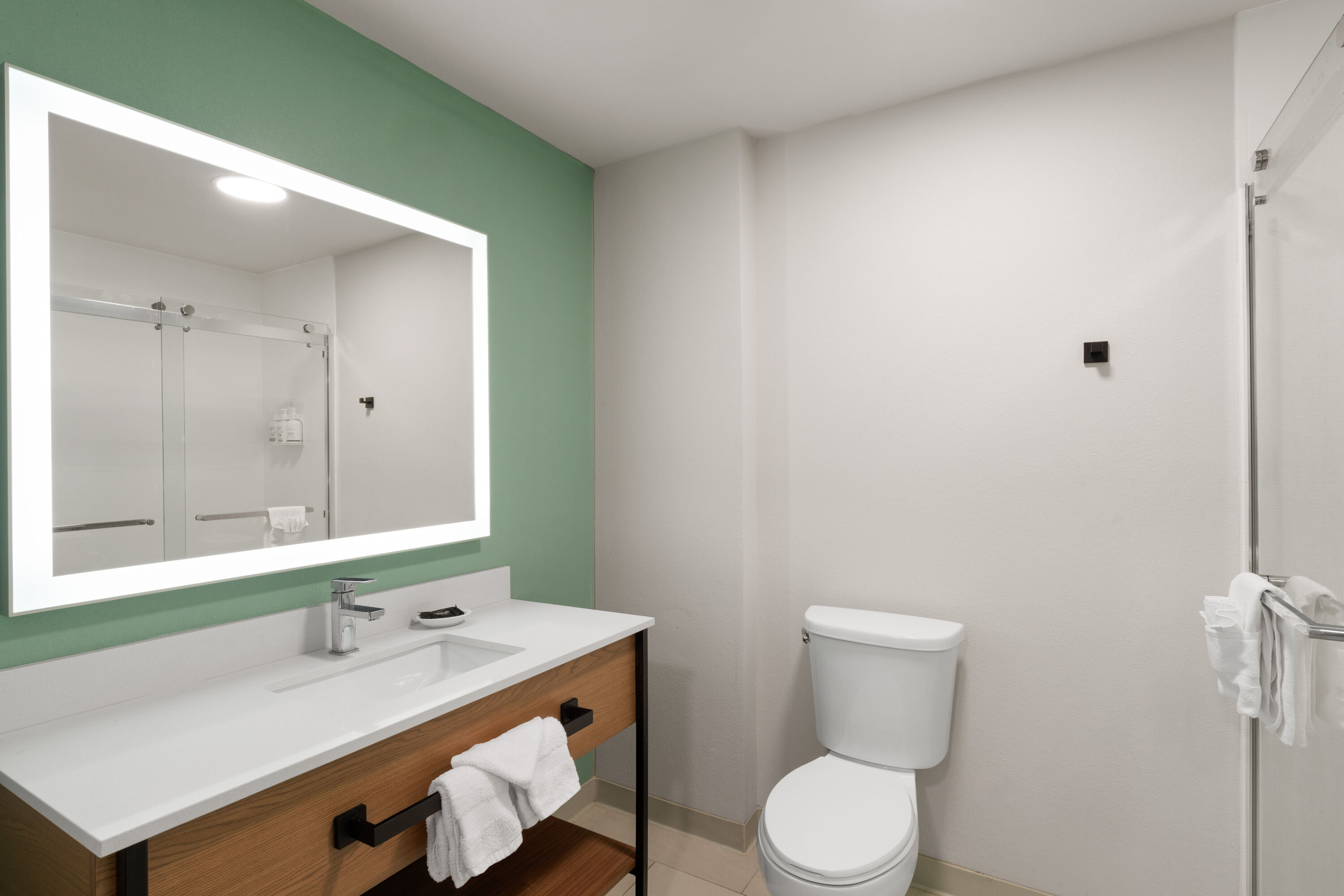 Guest room bath at the Wingate by Wyndham Mansfield OH in Mansfield, Ohio