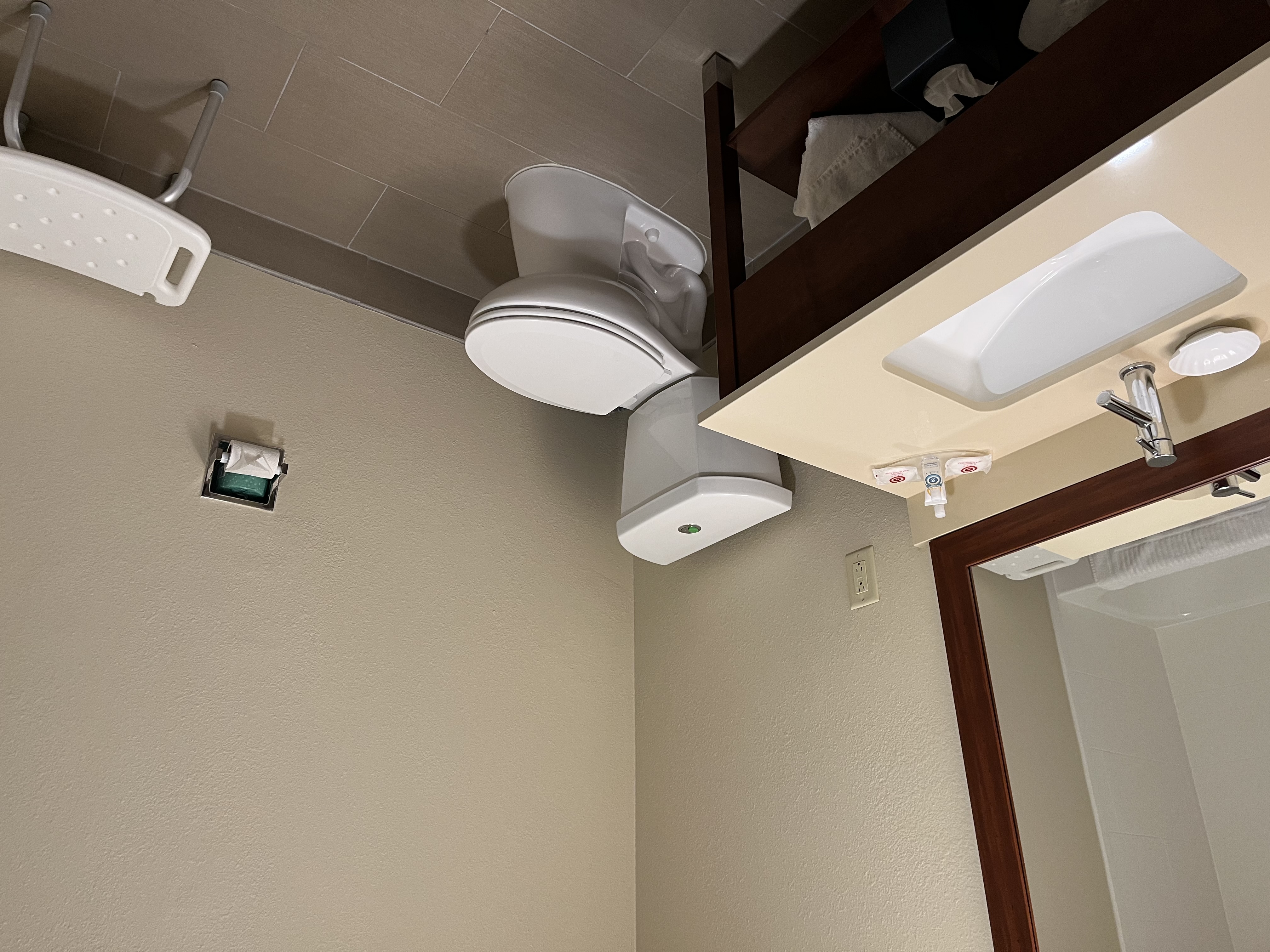 Guest room bath at the Wingate by Wyndham Clearfield in Clearfield, Pennsylvania