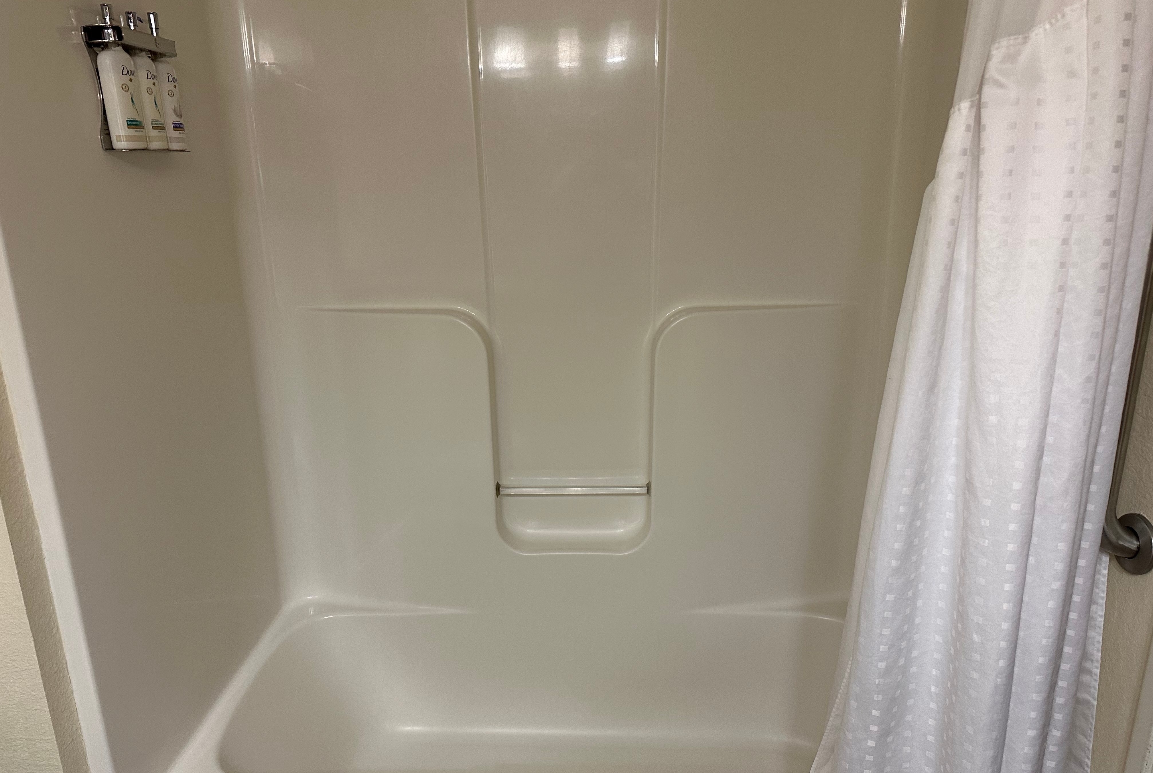 Guest room bath at the Wingate by Wyndham Newell in Newell, West Virginia