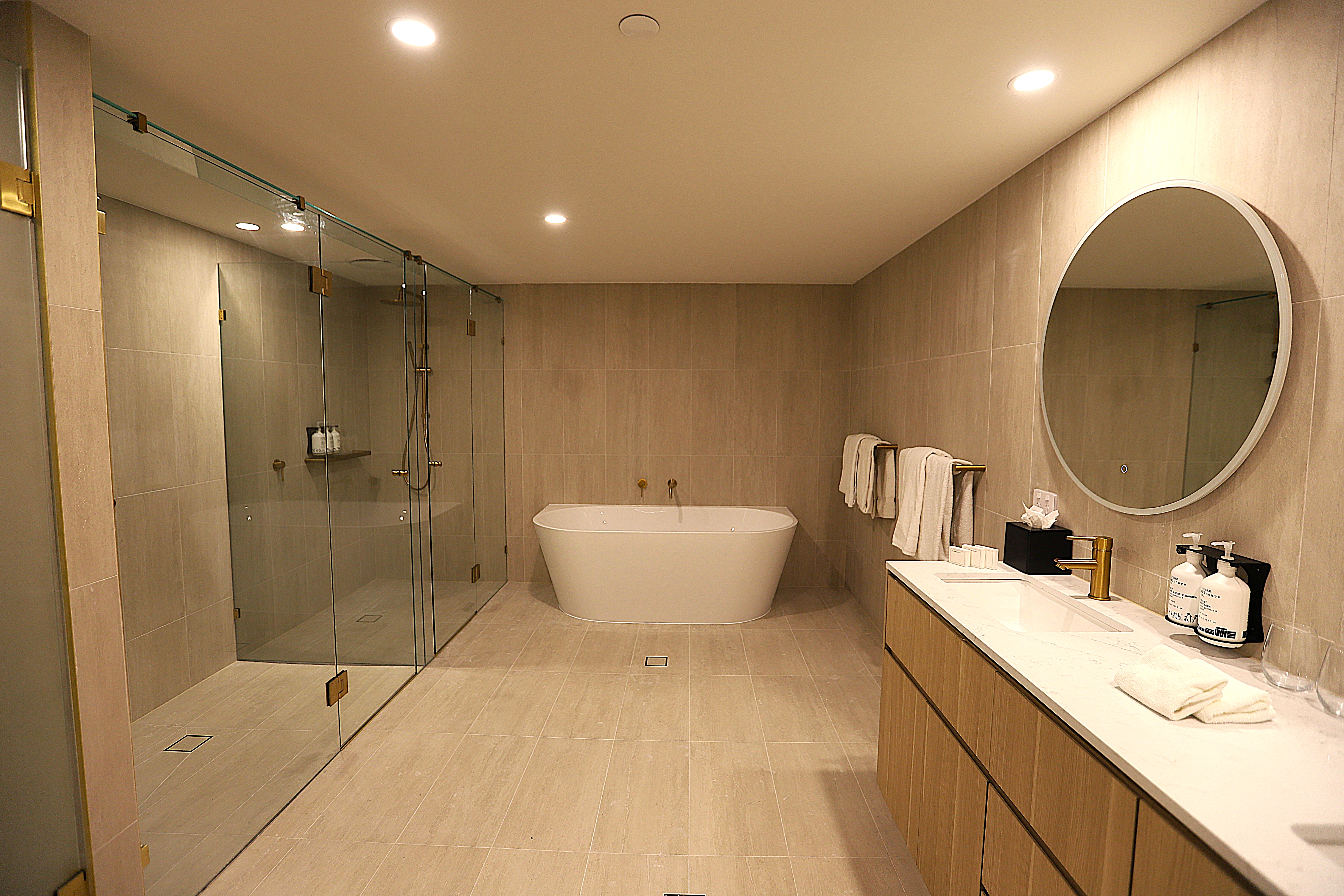 Guest room bath at the TRYP by Wyndham Southport Gold Coast in Gold Coast, Other than US/Canada