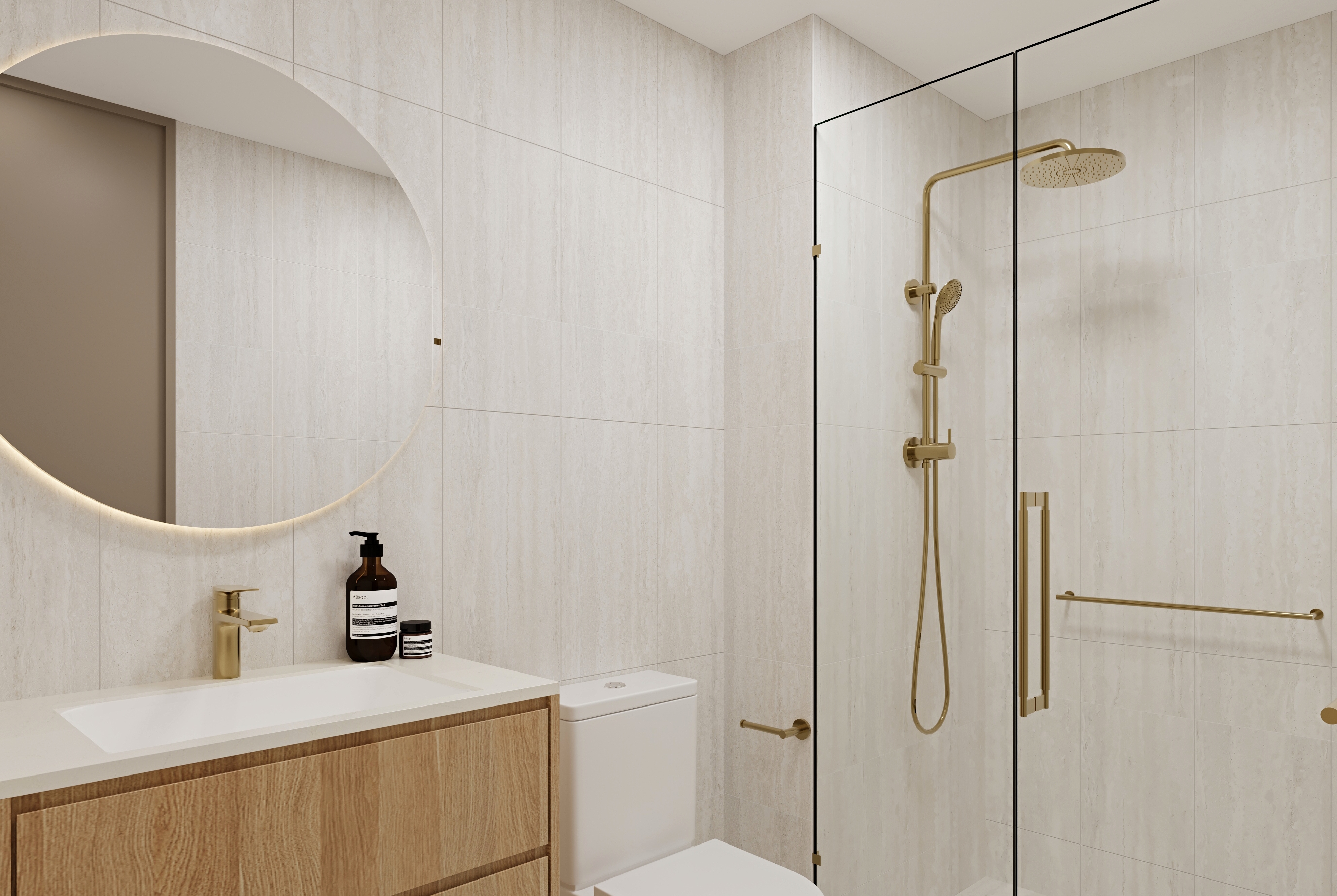 Guest room bath at the TRYP by Wyndham Southport Gold Coast in Gold Coast, Other than US/Canada