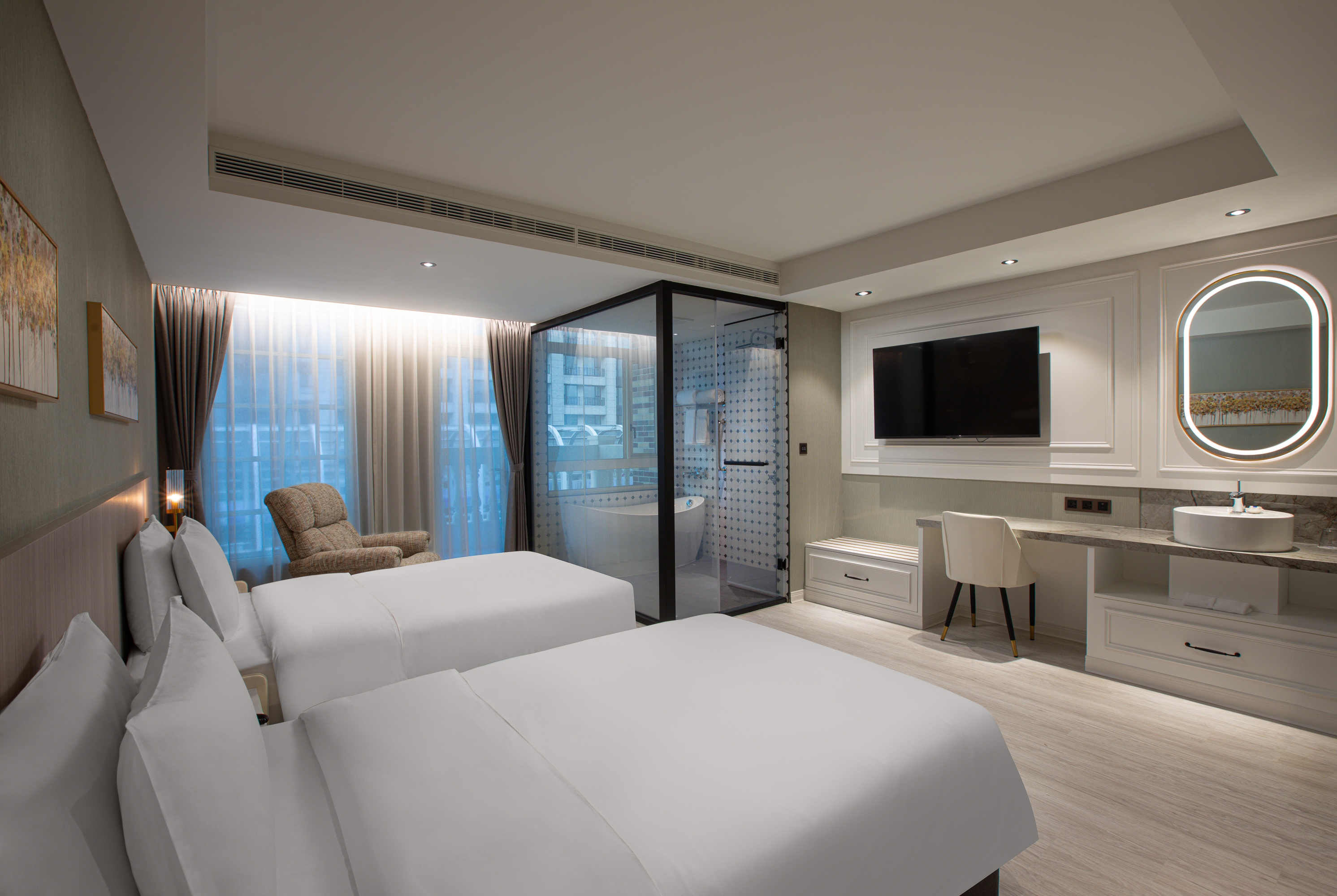 Guest room at the TRYP by Wyndham New Taipei Linkou in New Taipei City, Other than US/Canada