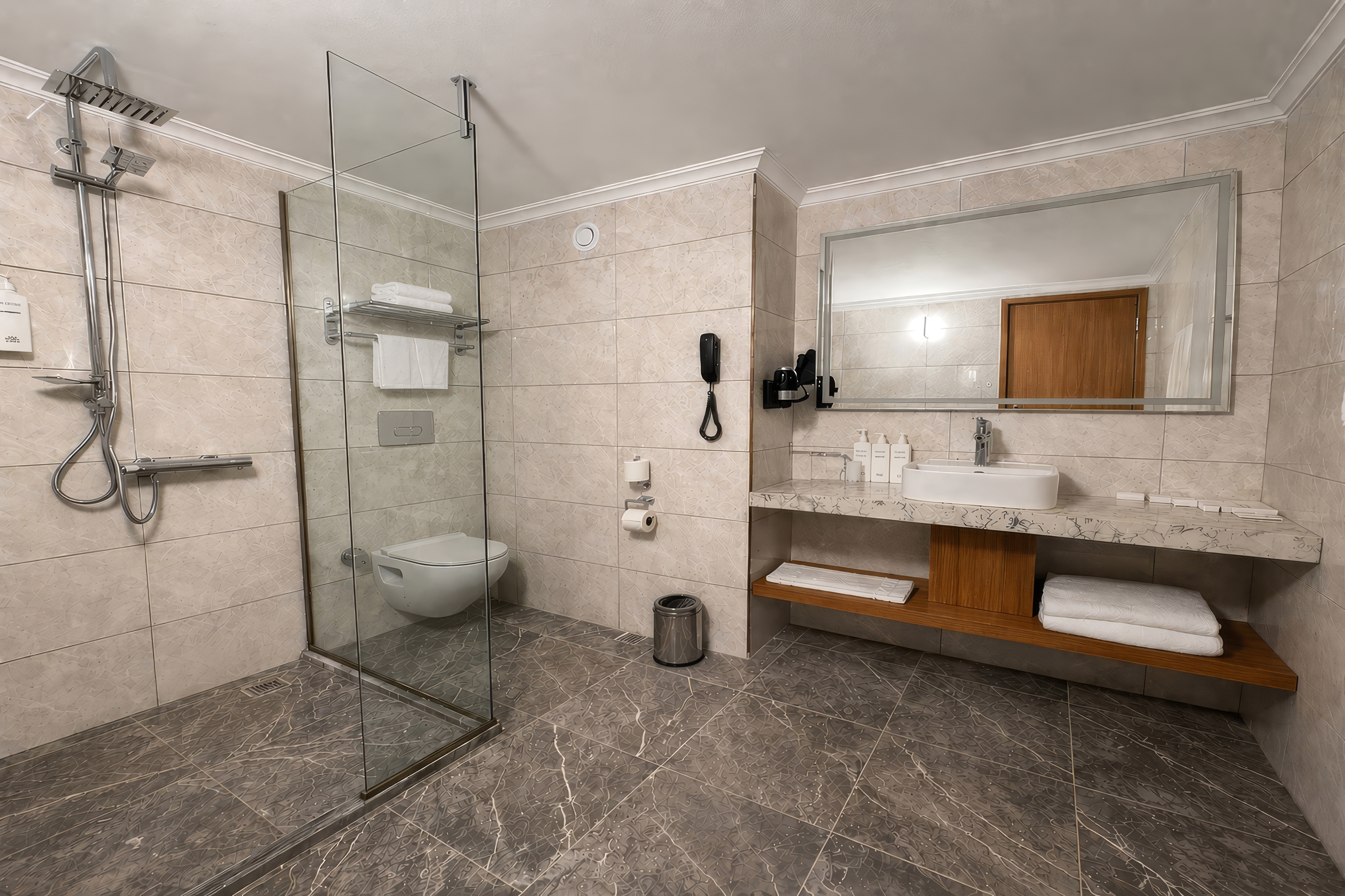 Guest room bath at the TRYP by Wyndham Didim in Aydin, Other than US/Canada