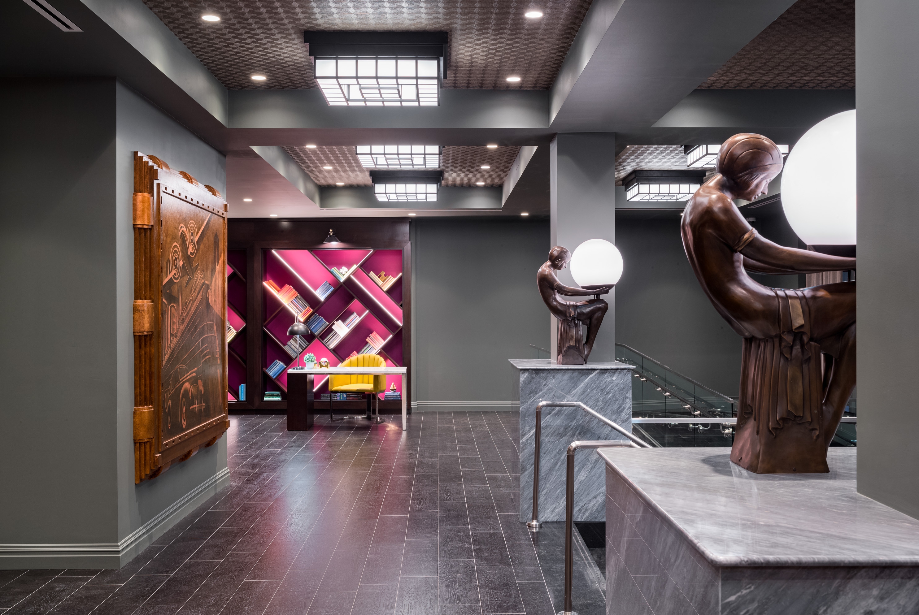 TRYP by Wyndham Newark Downtown lobby feature in Newark, New Jersey