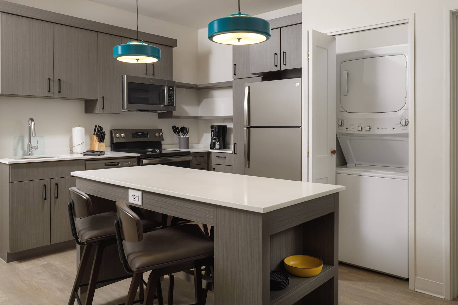 Guest room at the WaterWalk Extended Stay Huntsville in Huntsville, Alabama