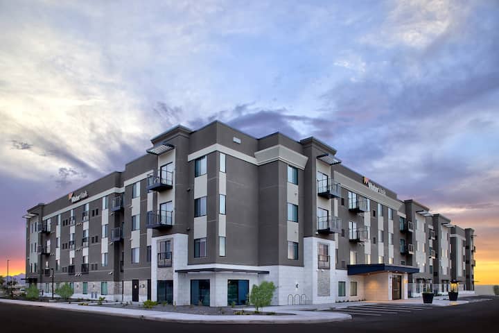 Exterior of WaterWalk Extended Stay Tucson hotel in Tucson, Arizona