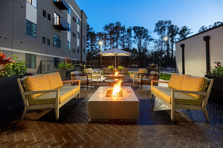 Firepit at WaterWalk Extended Stay Jacksonville Deerwood Pk in Jacksonville, Florida