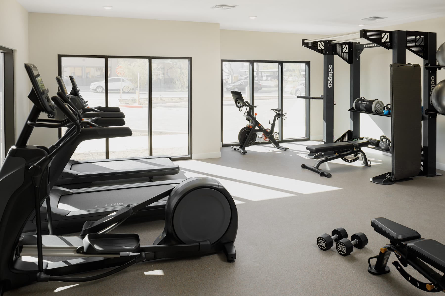 Fitness room at WaterWalk Extended Stay Jacksonville Deerwood Pk in Jacksonville, Florida