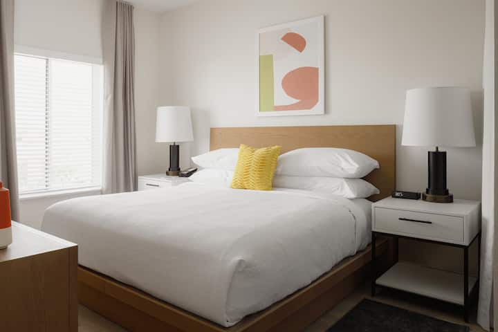 Guest room at the WaterWalk Extended Stay Jacksonville Deerwood Pk in Jacksonville, Florida