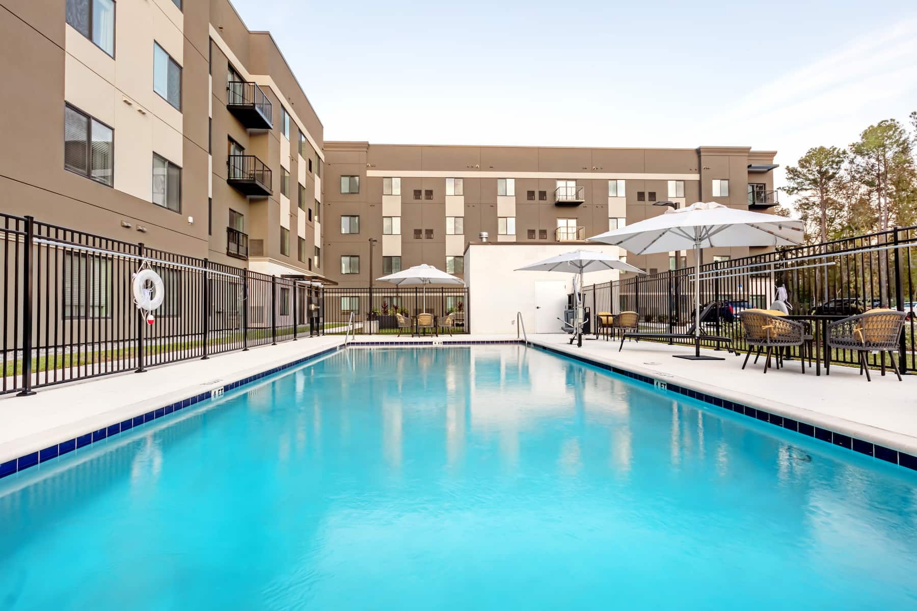 Pool at the WaterWalk Extended Stay Jacksonville Deerwood Pk in Jacksonville, Florida