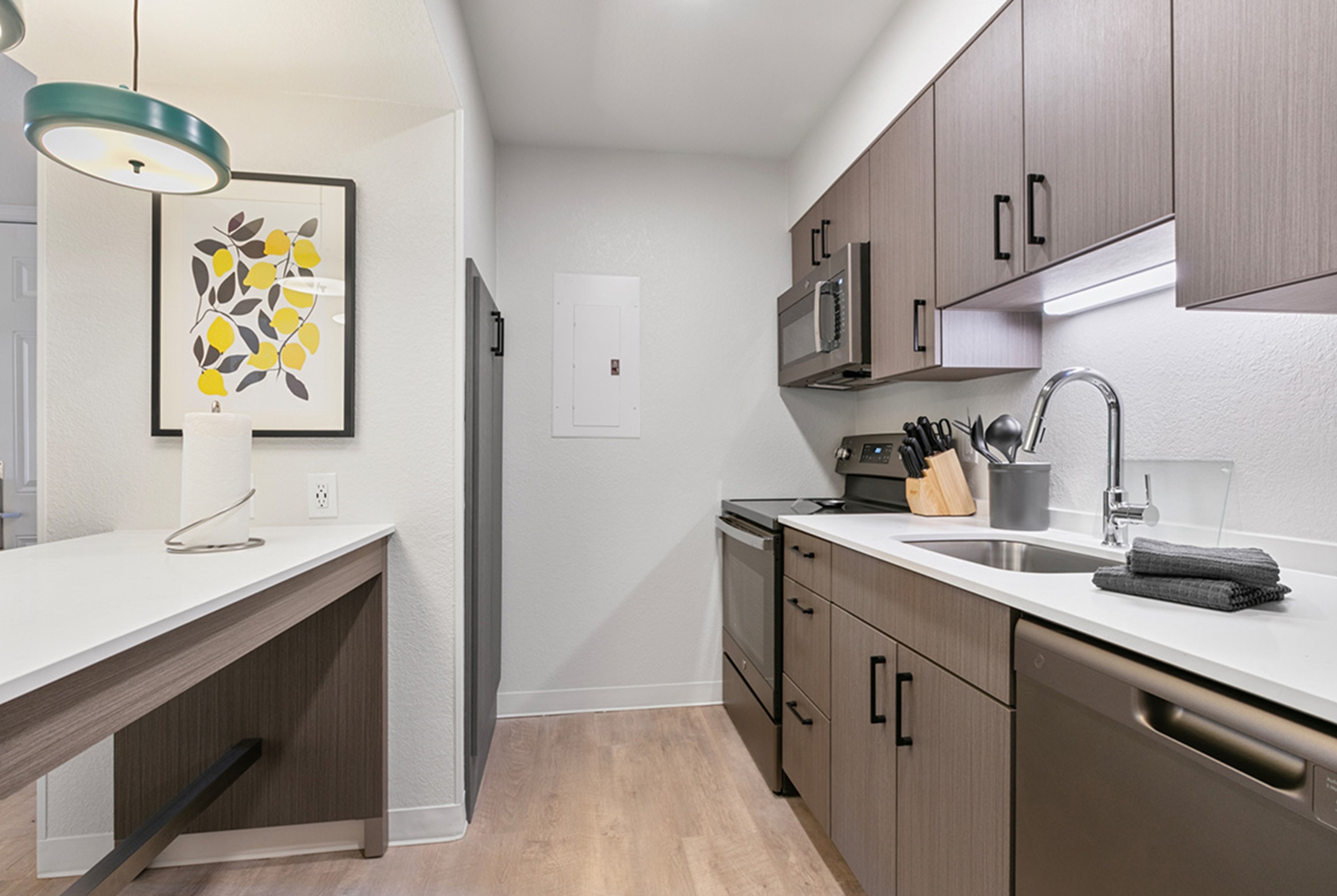 Guest room at the WaterWalk Extended Stay by Wyndham Atlanta Perimeter in Atlanta, Georgia