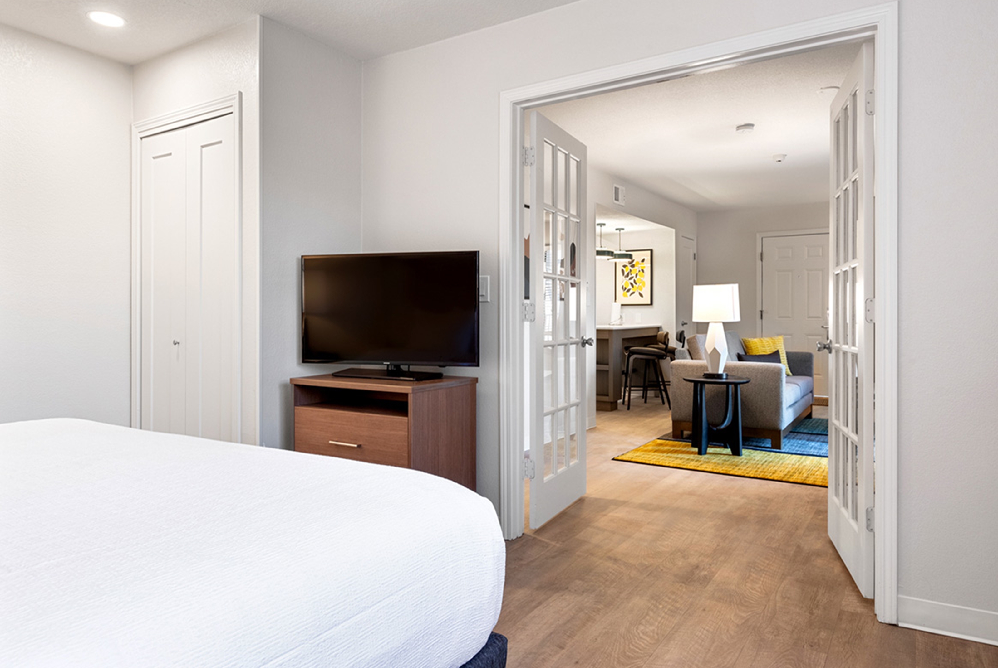 Guest room at the WaterWalk Extended Stay by Wyndham Atlanta Perimeter in Atlanta, Georgia