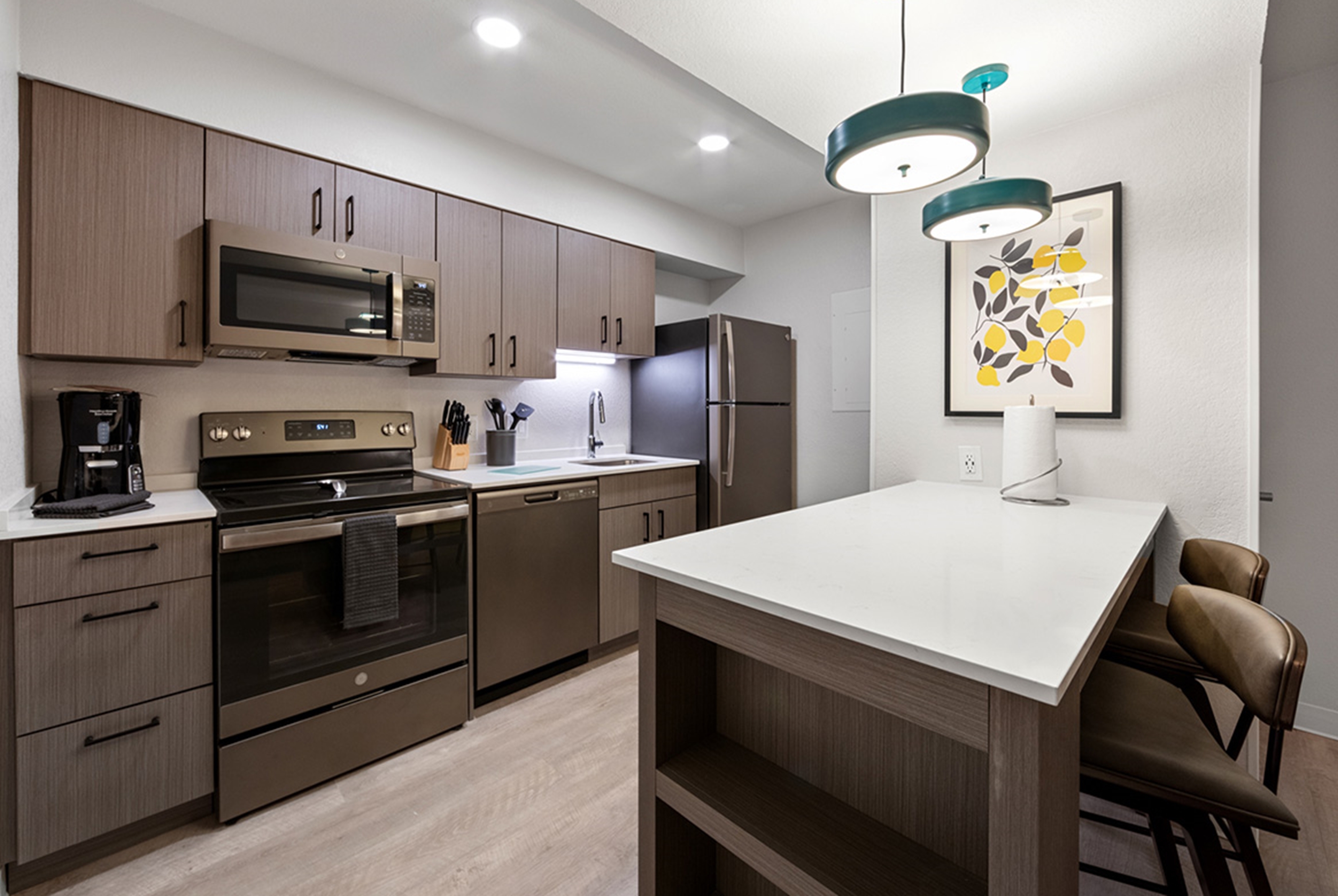 Guest room at the WaterWalk Extended Stay by Wyndham Atlanta Perimeter in Atlanta, Georgia