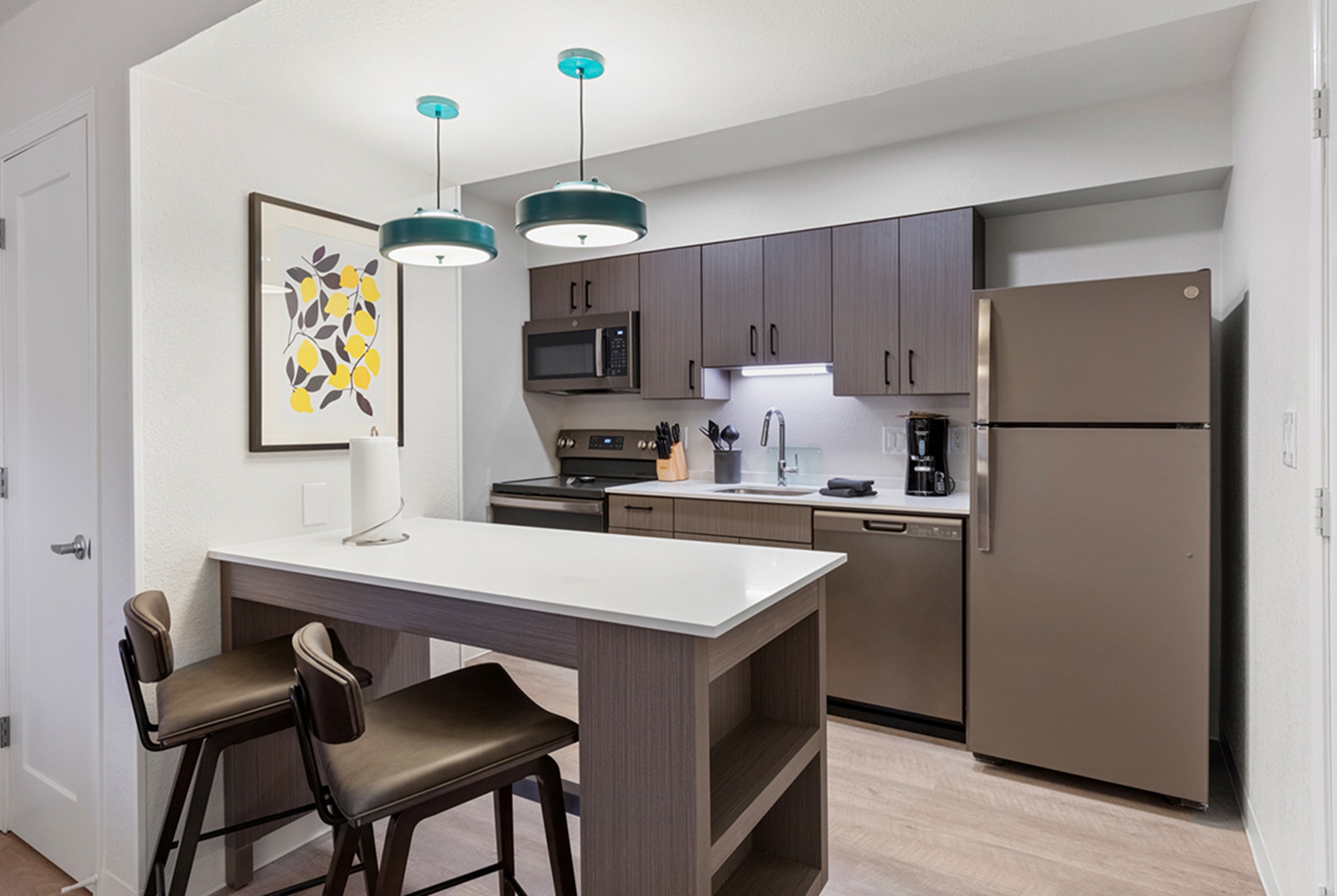 Guest room at the WaterWalk Extended Stay by Wyndham Atlanta Perimeter in Atlanta, Georgia