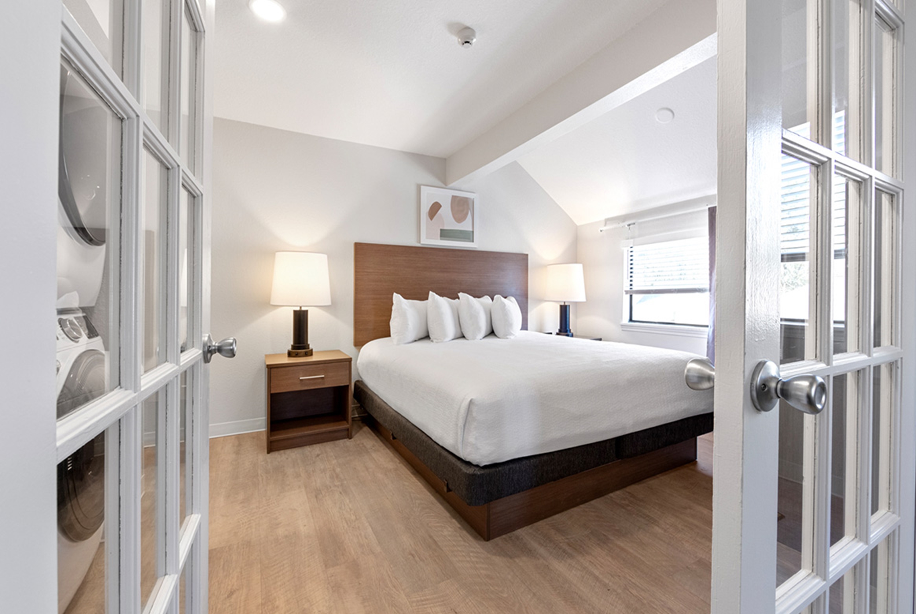 Guest room at the WaterWalk Extended Stay by Wyndham Atlanta Perimeter in Atlanta, Georgia