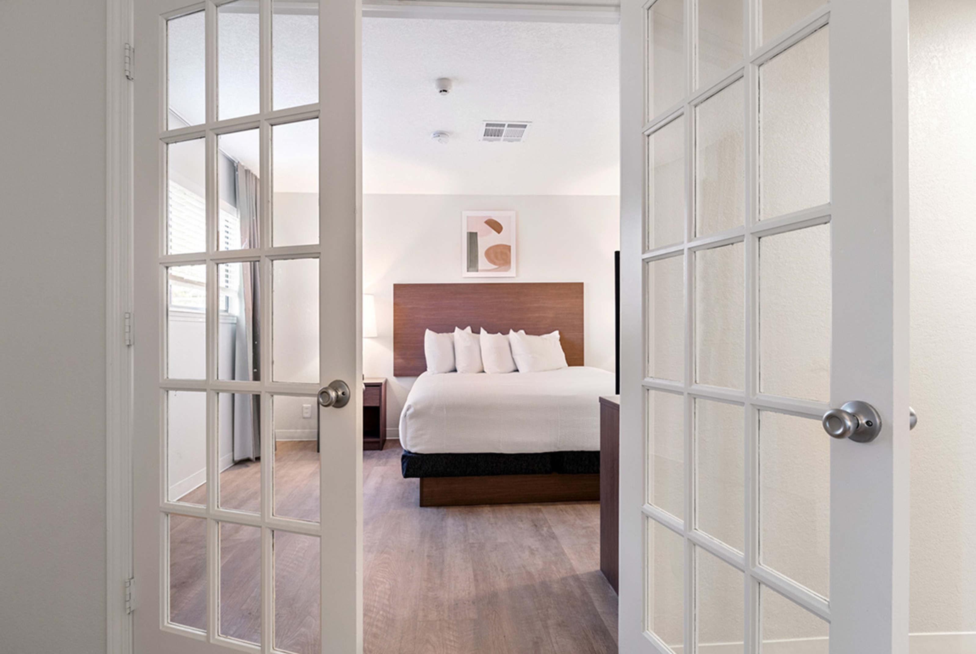 Guest room at the WaterWalk Extended Stay by Wyndham Atlanta Perimeter in Atlanta, Georgia