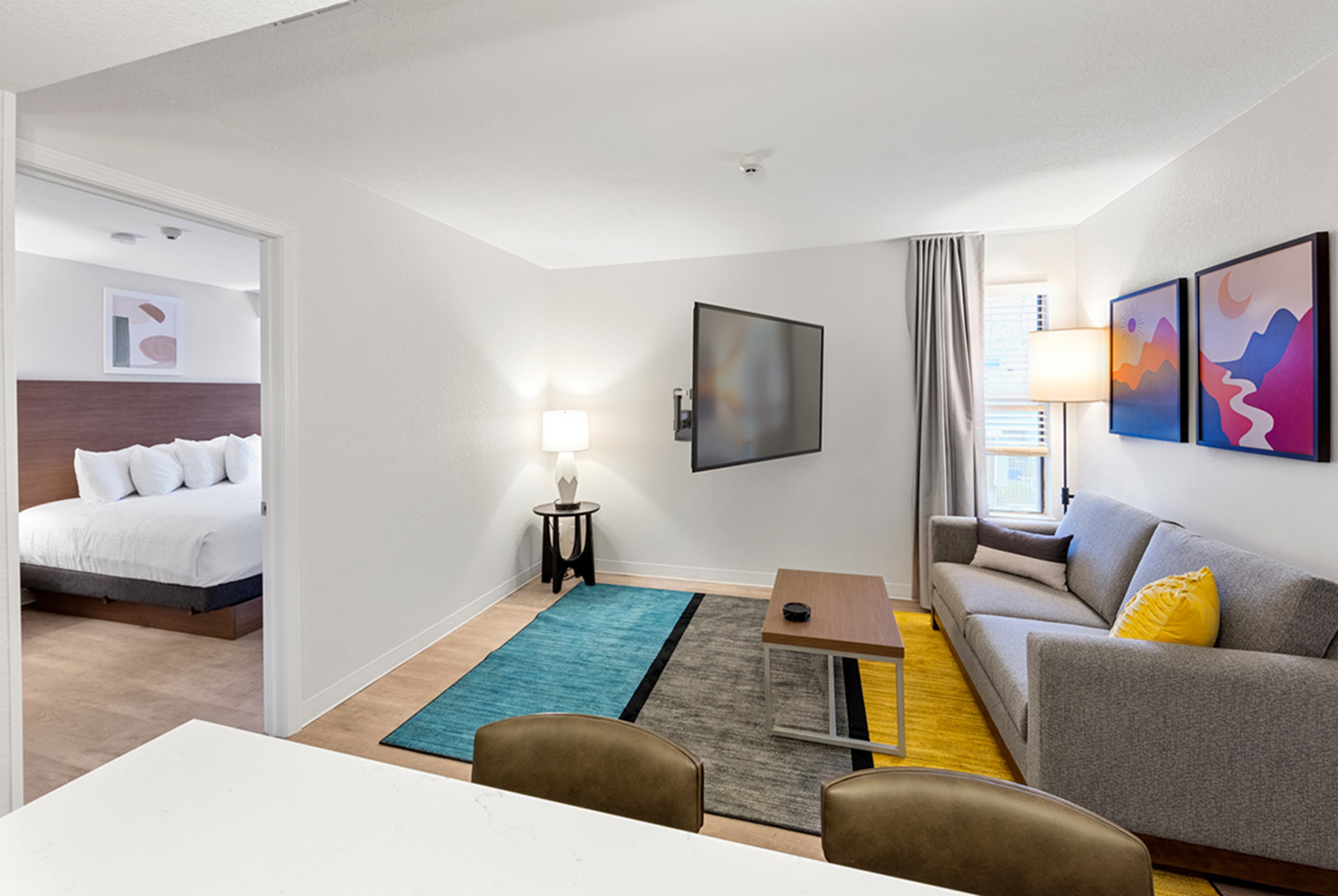 Guest room at the WaterWalk Extended Stay by Wyndham Atlanta Perimeter in Atlanta, Georgia