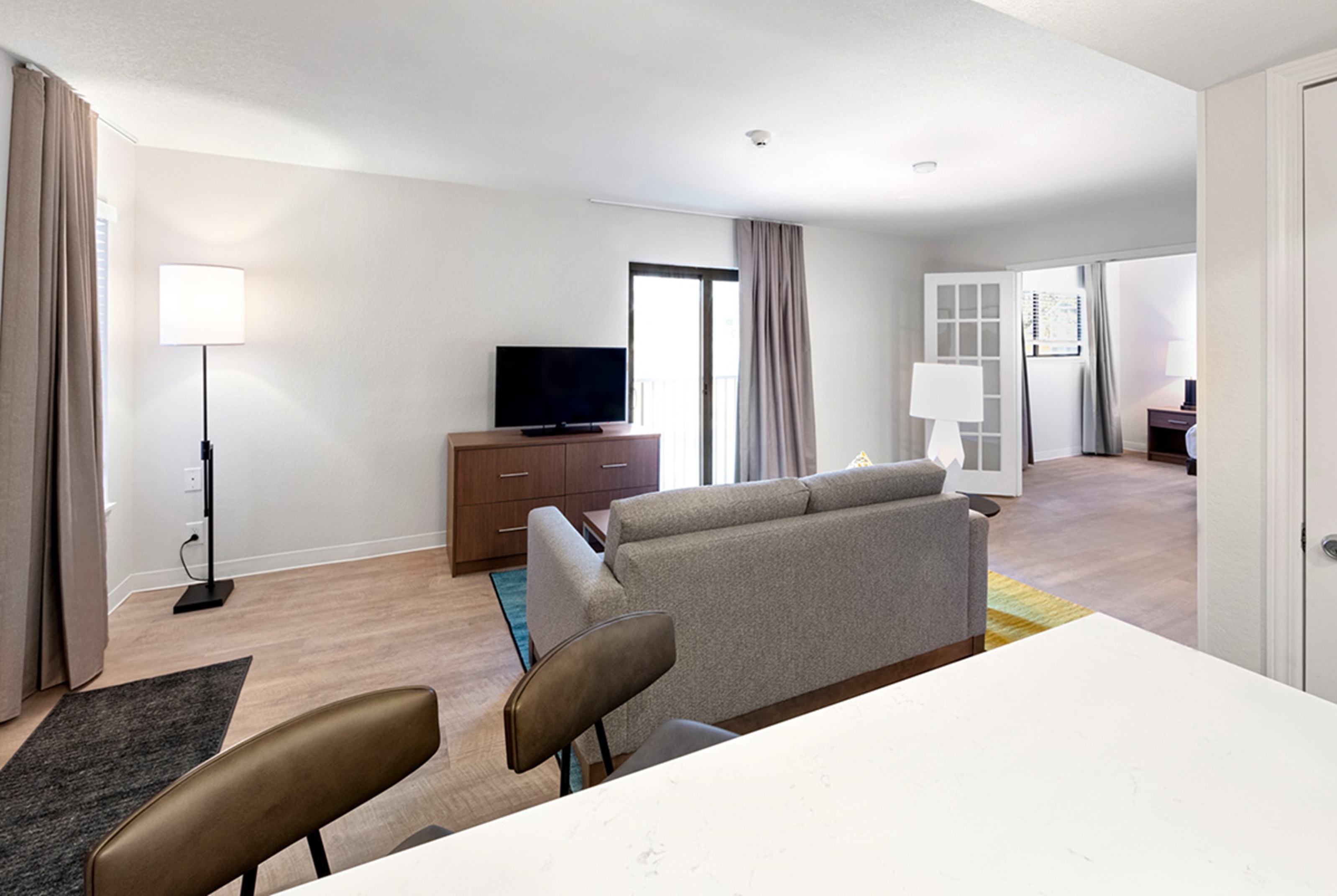 Guest room at the WaterWalk Extended Stay by Wyndham Atlanta Perimeter in Atlanta, Georgia