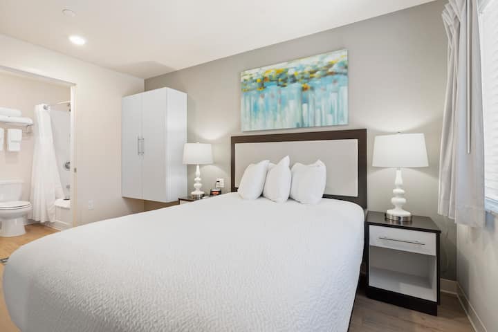 Guest room at the WaterWalk Extended Stay Kansas City - Overland Pk in Overland Park, Kansas