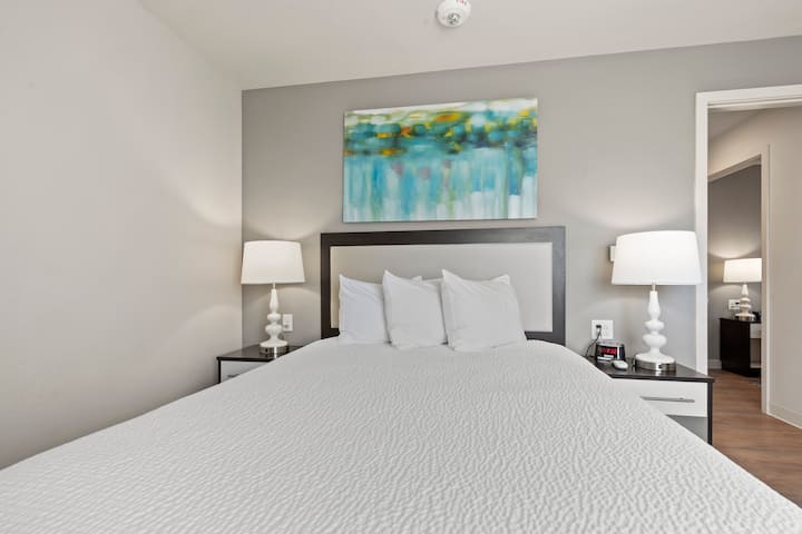 Guest room at the WaterWalk Extended Stay Kansas City - Overland Pk in Overland Park, Kansas