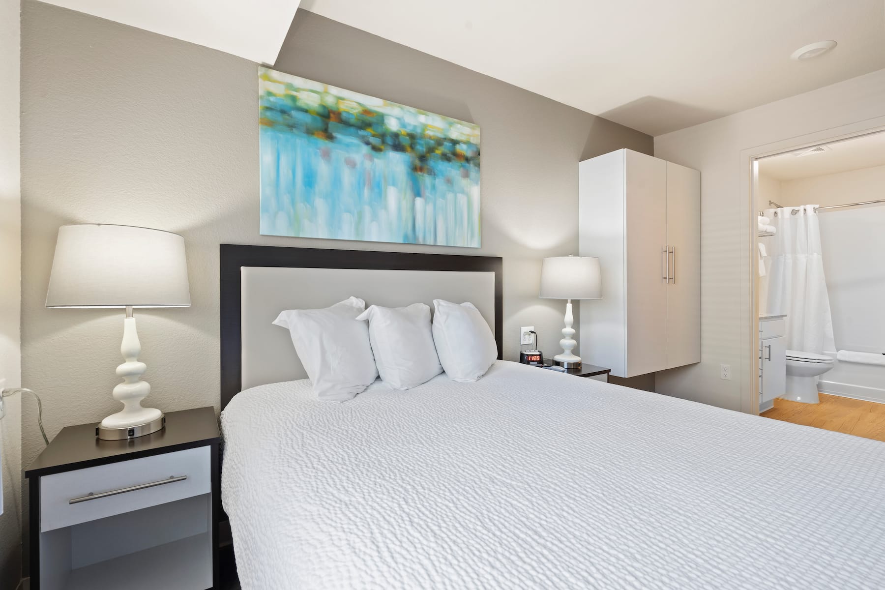 Guest room at the WaterWalk Extended Stay Kansas City - Overland Pk in Overland Park, Kansas