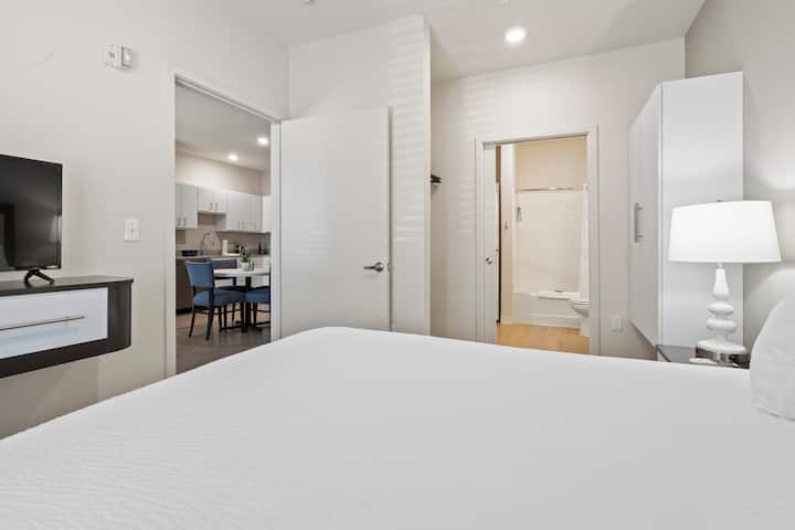 Guest room at the WaterWalk Extended Stay Kansas City - Overland Pk in Overland Park, Kansas