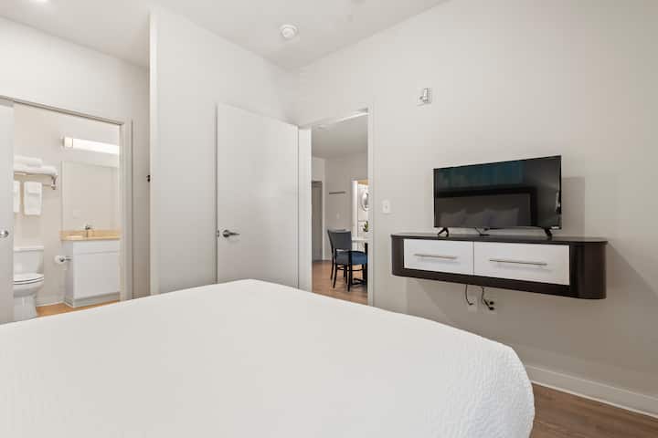 Guest room at the WaterWalk Extended Stay Kansas City - Overland Pk in Overland Park, Kansas