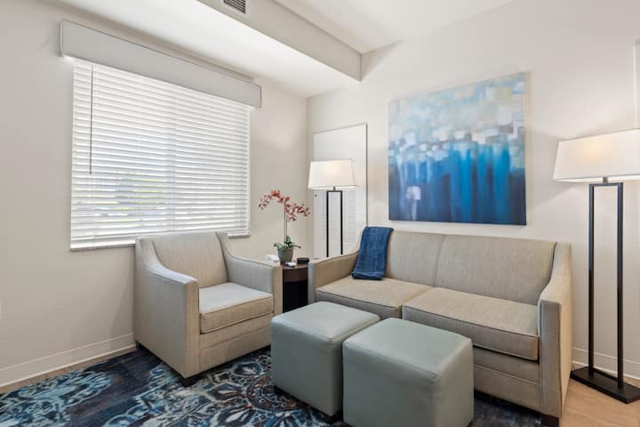 Guest room at the WaterWalk Extended Stay Kansas City - Overland Pk in Overland Park, Kansas
