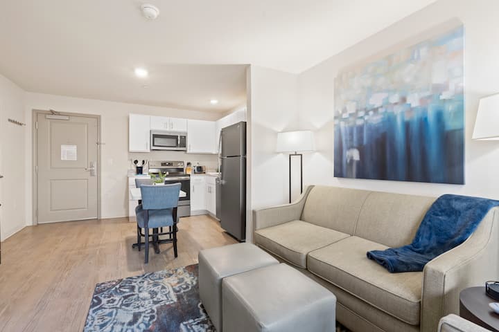 Guest room at the WaterWalk Extended Stay Kansas City - Overland Pk in Overland Park, Kansas