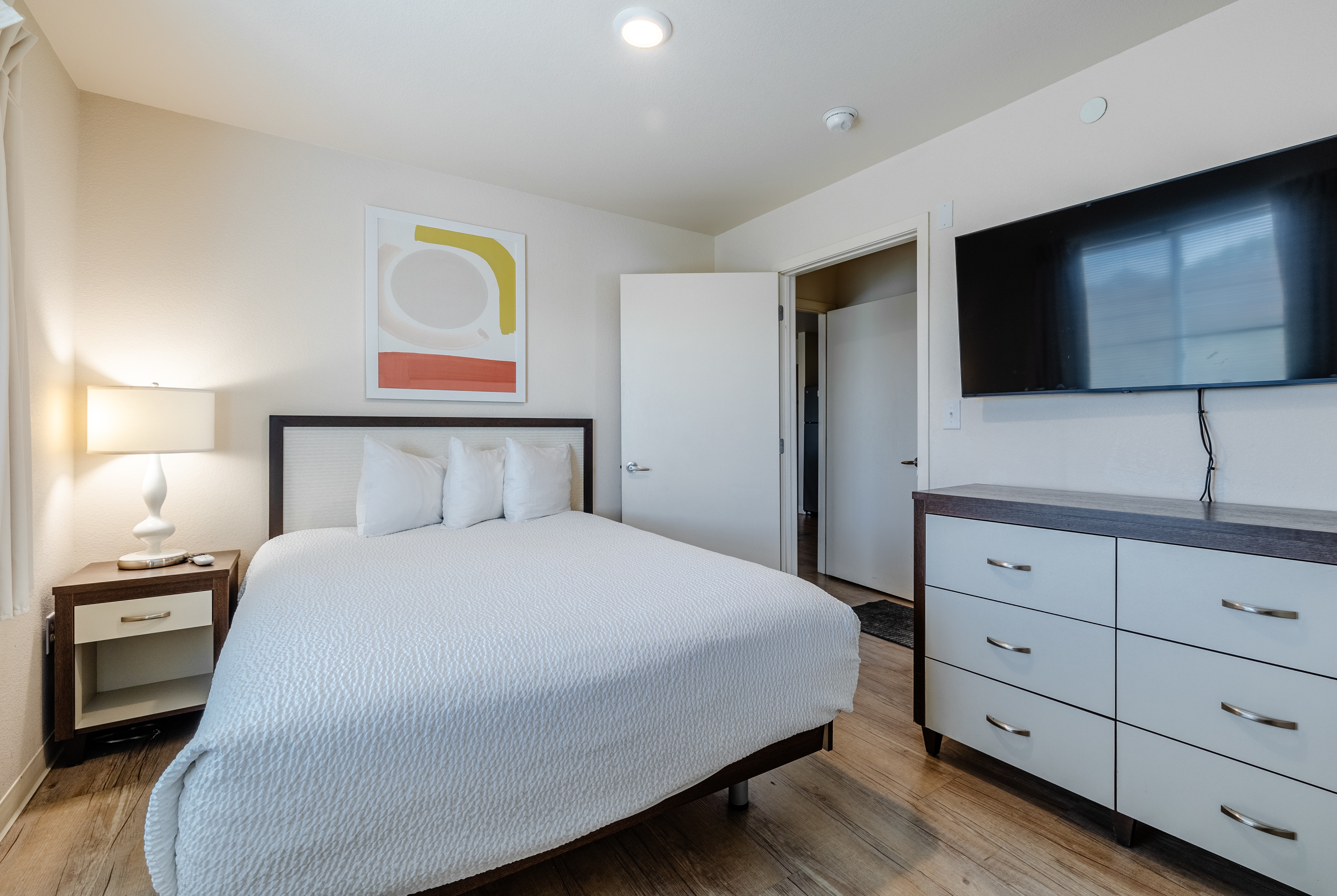 Guest room at the WaterWalk Extended Stay Wichita in Wichita, Kansas
