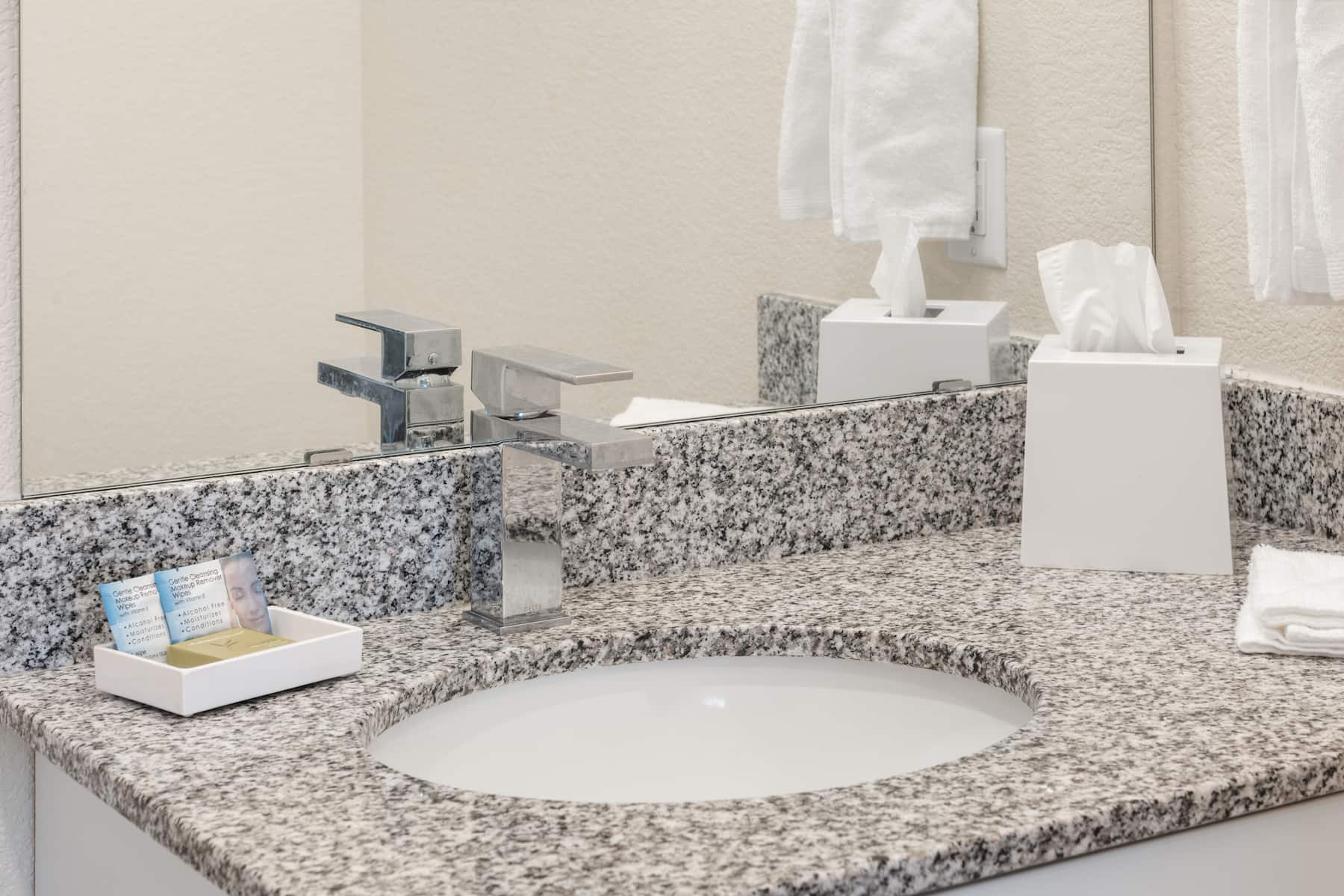 Guest room bath at the WaterWalk Extended Stay Minneapolis - Plymouth in Plymouth, Minnesota
