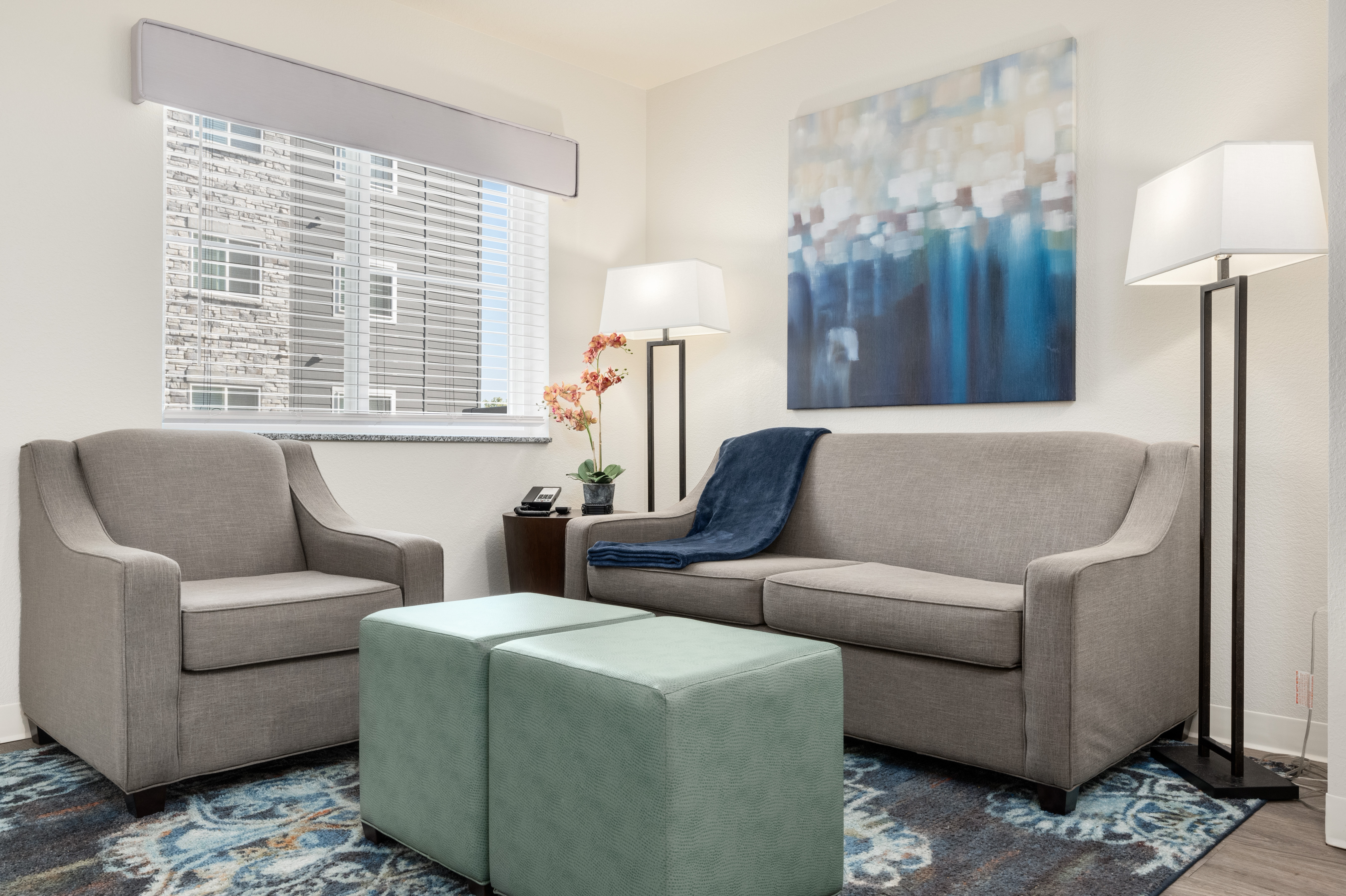 Guest room at the WaterWalk Extended Stay Minneapolis - Plymouth in Plymouth, Minnesota